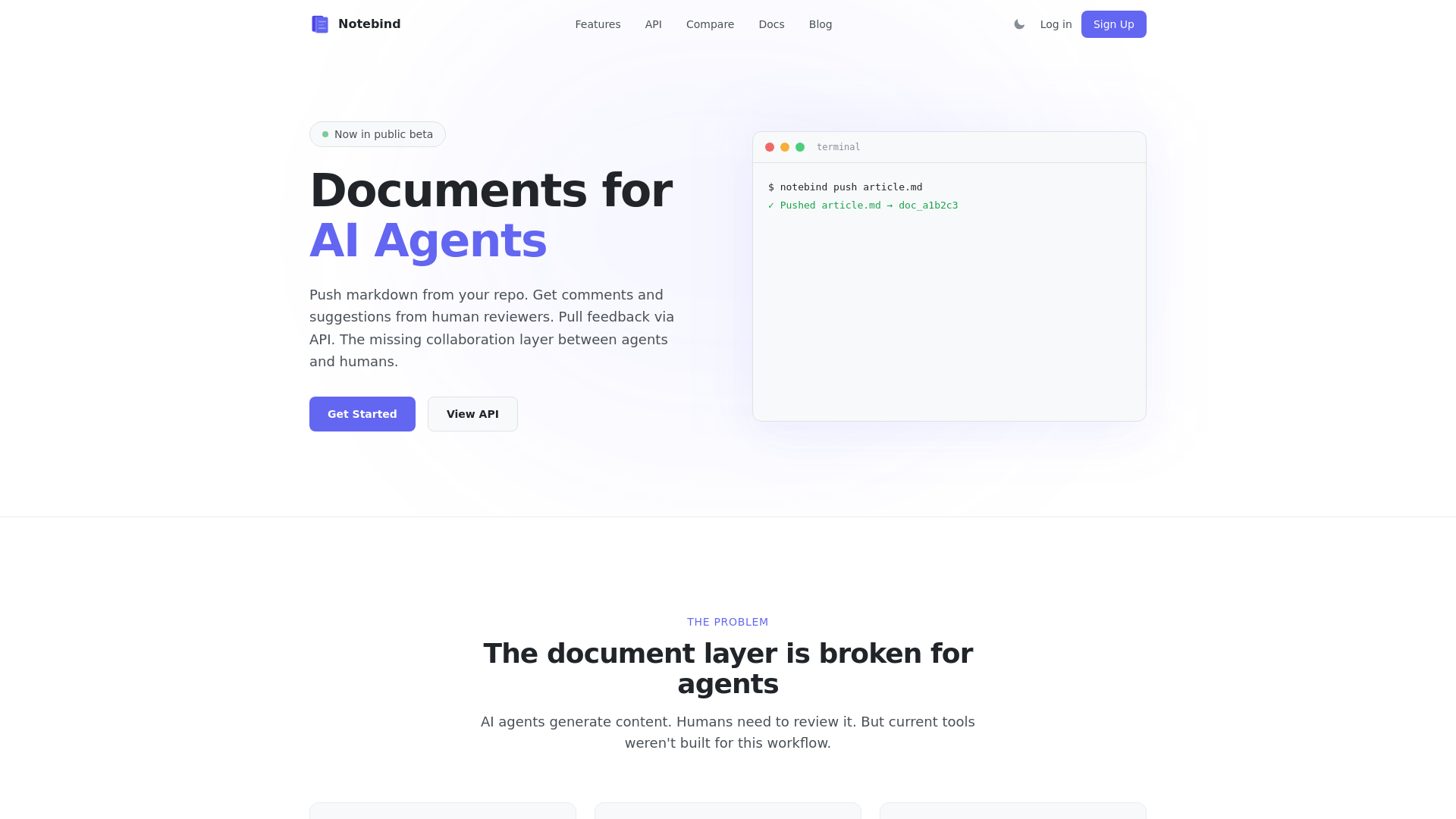 website screenshot of https://notebind.pages.dev/