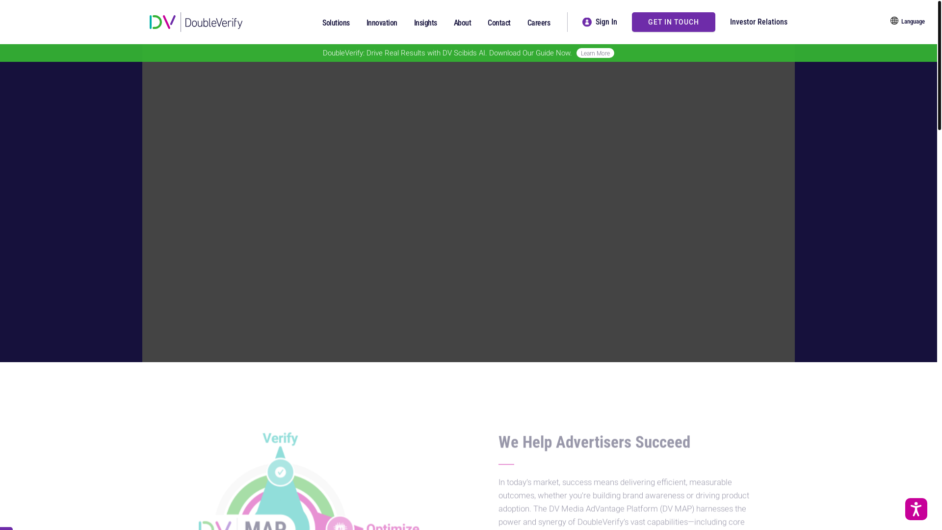 website screenshot of https://doubleverify.com/