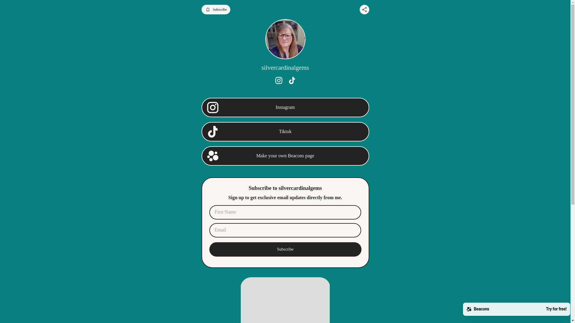 website screenshot of https://silvercardinalgems.com/