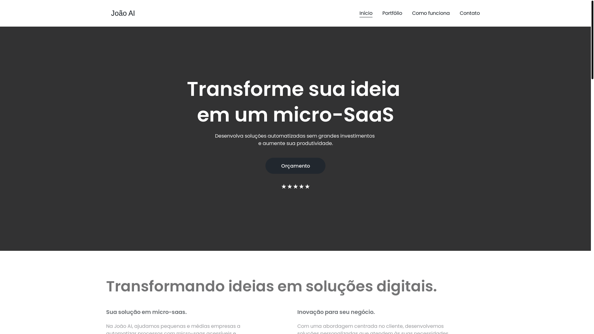 website screenshot of https://joaoai.com.br/