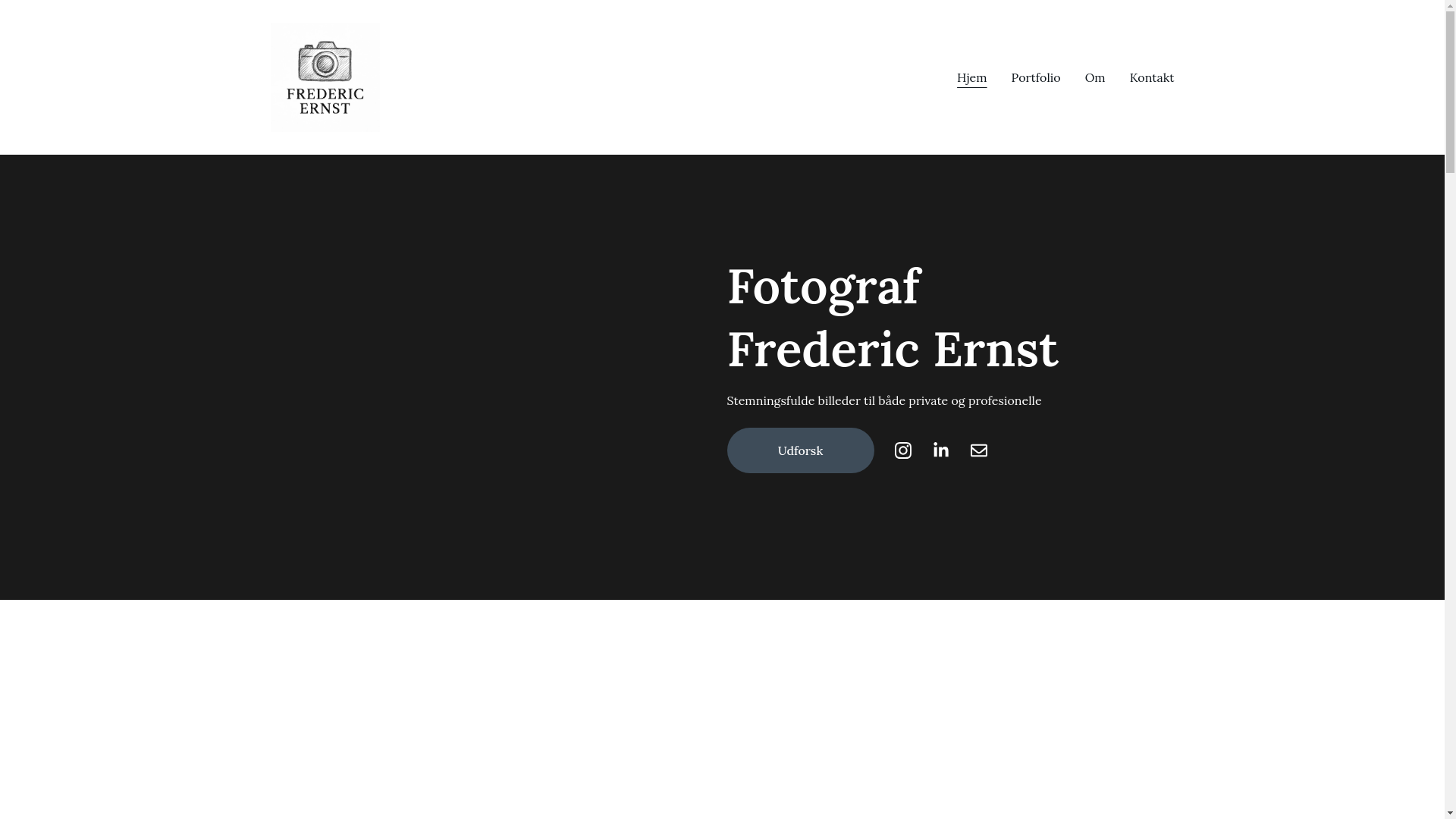 website screenshot of https://fredericernst.dk/
