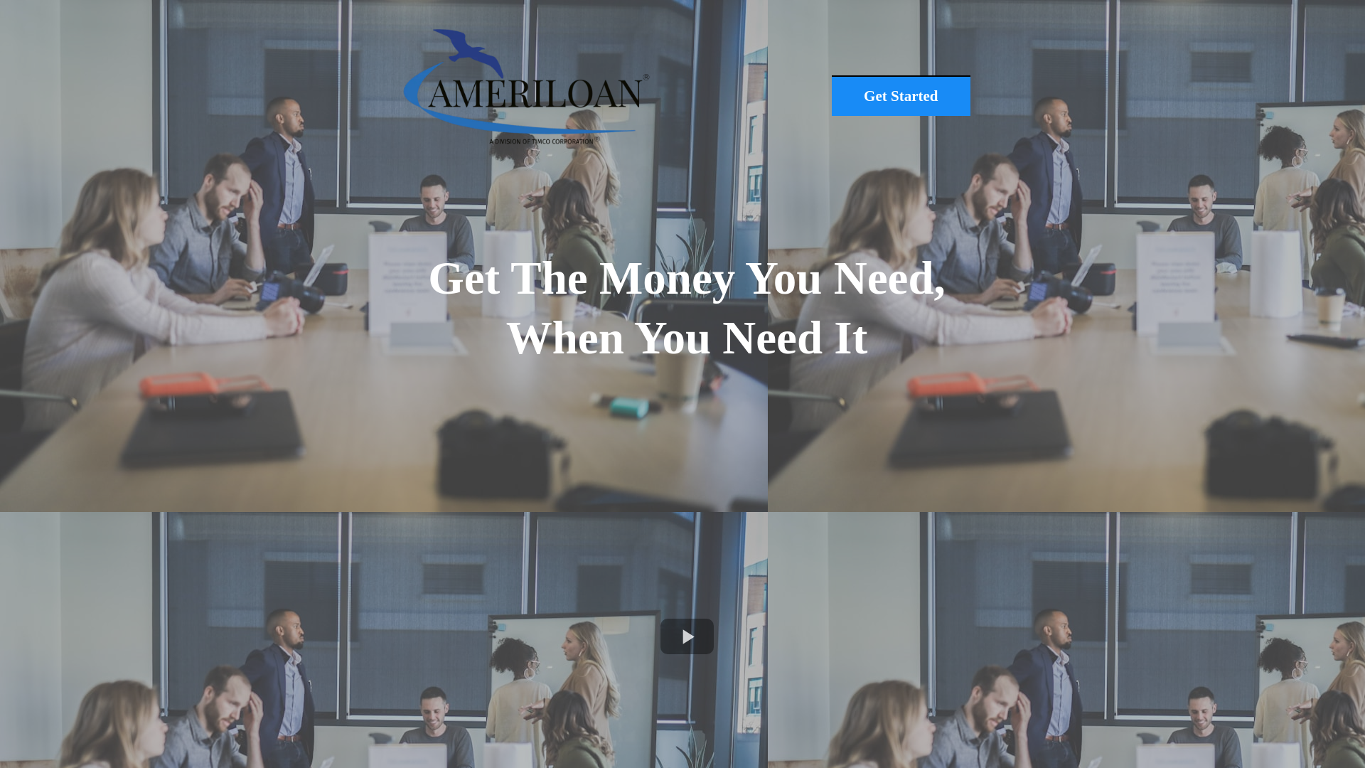 website screenshot of https://ameriloan.biz/