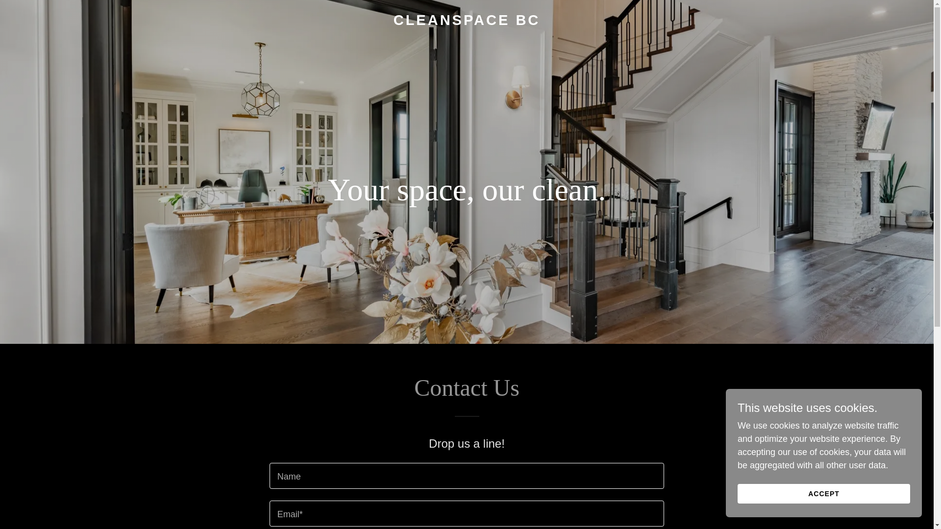 website screenshot of https://cleanspacebc.com/
