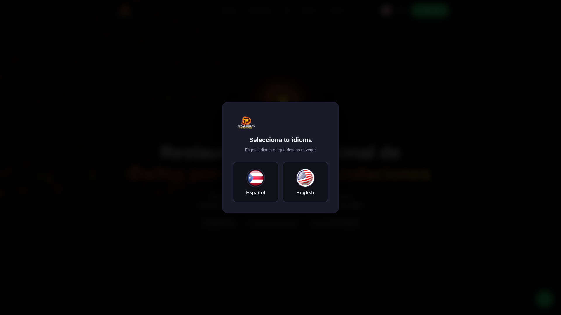 website screenshot of https://desarrollosindustrialespr.com