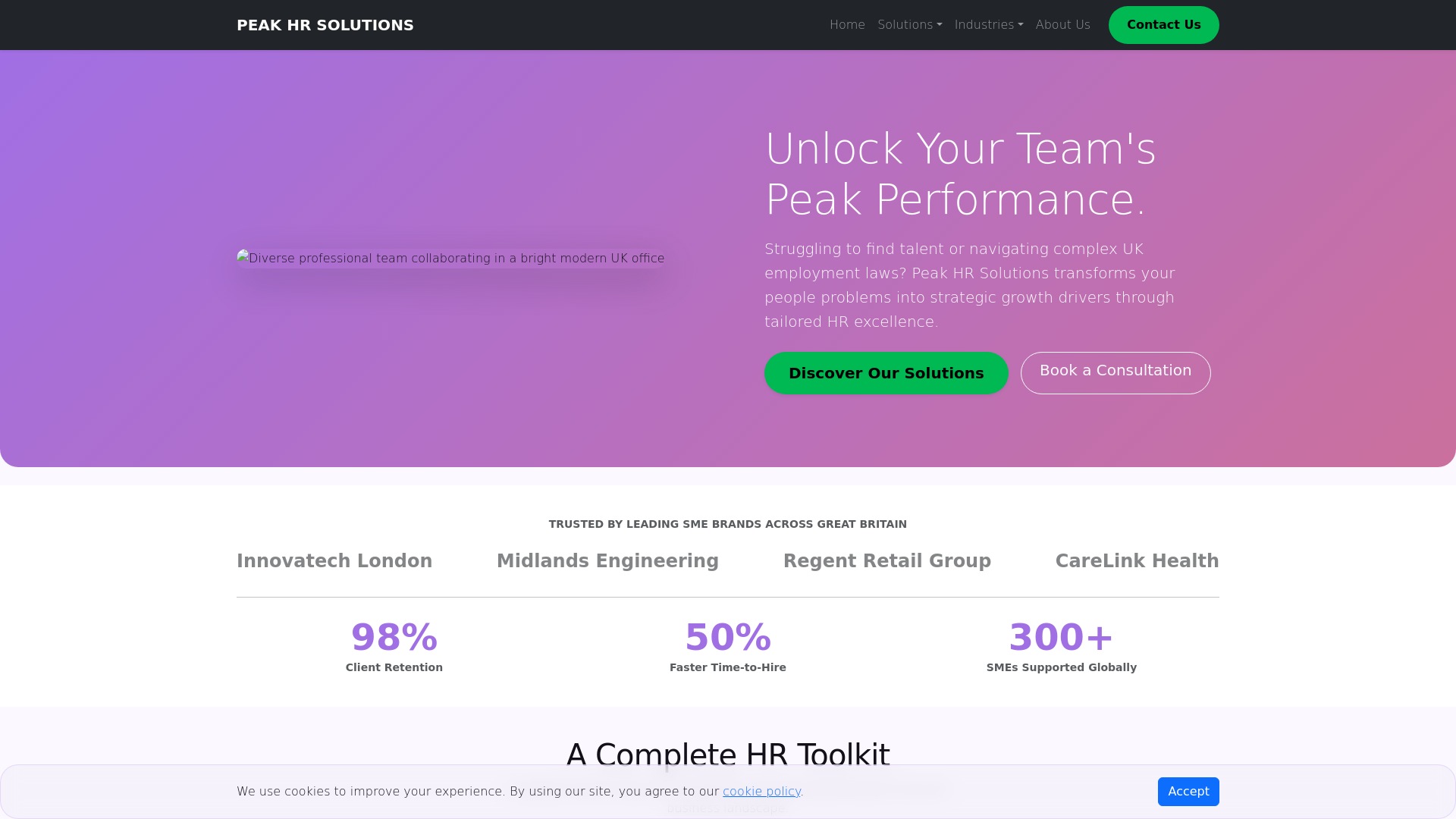 website screenshot of https://abactorflowco.digital/