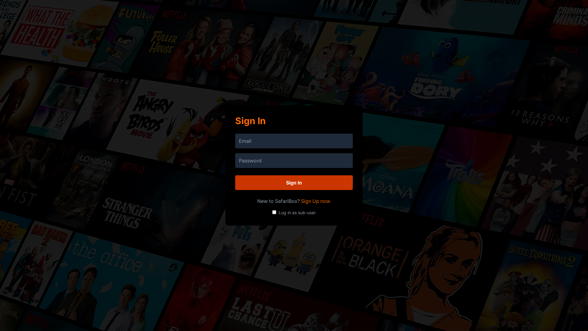 website screenshot of https://safaribox.co.za/