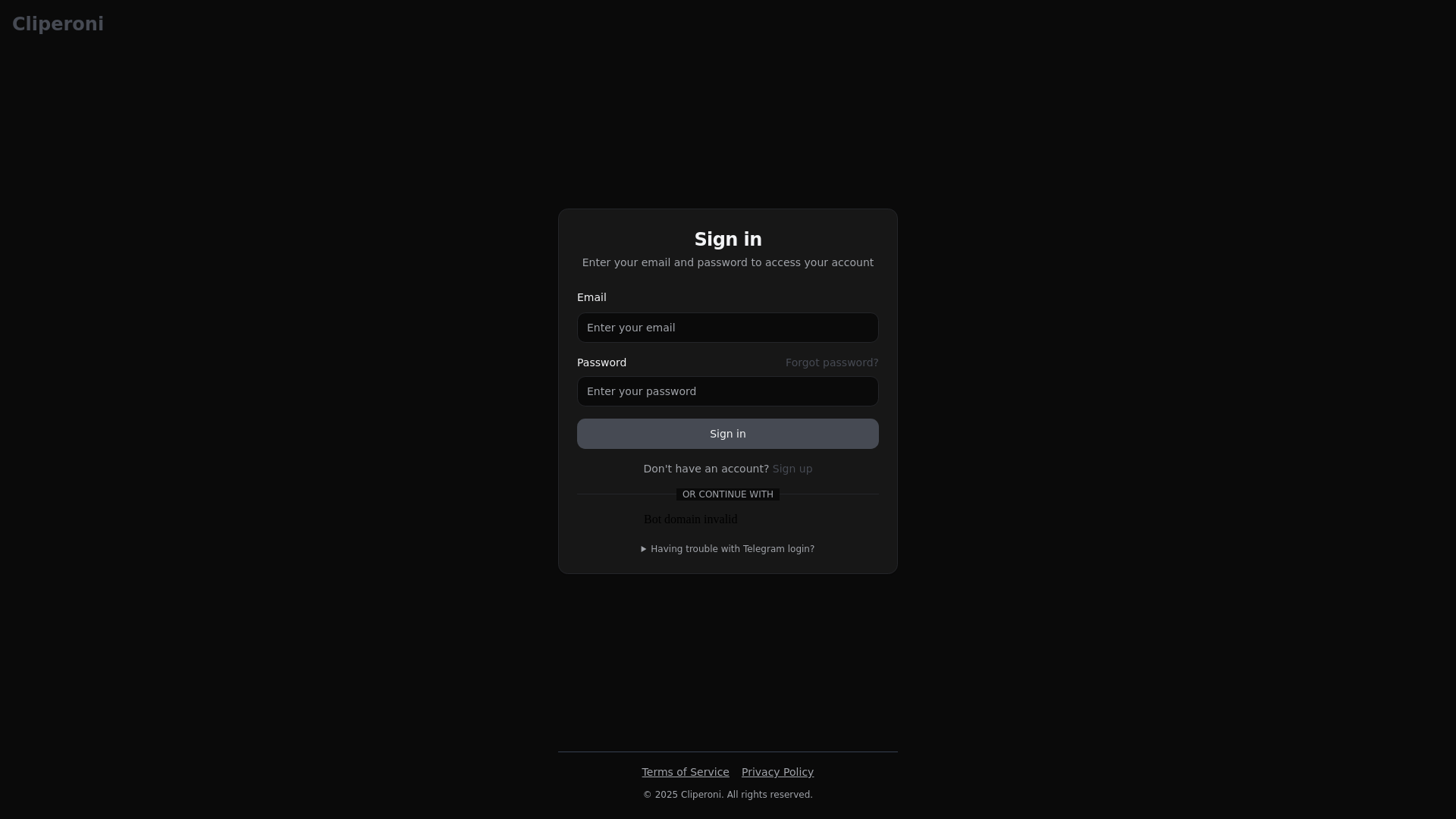 website screenshot of https://cliperoni-app.pages.dev/