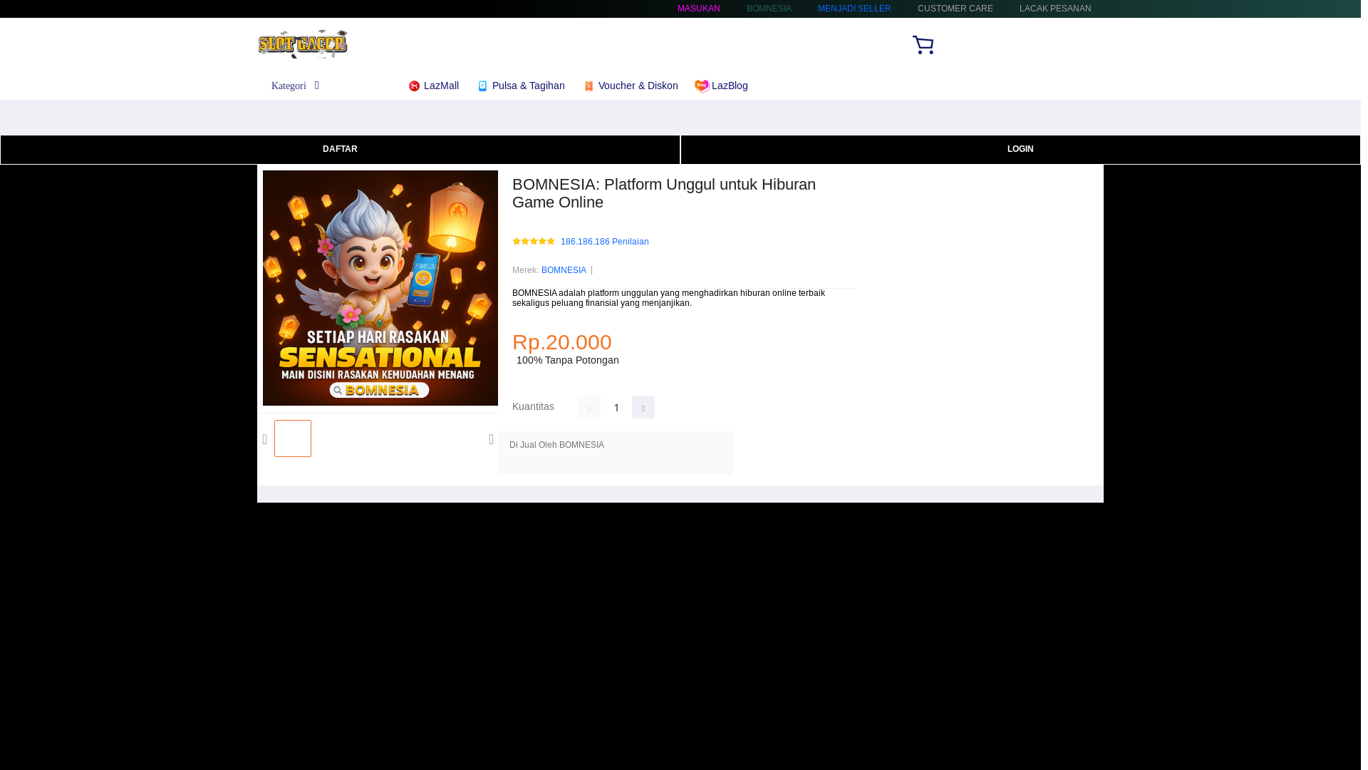 website screenshot of https://bomnesia.org/
