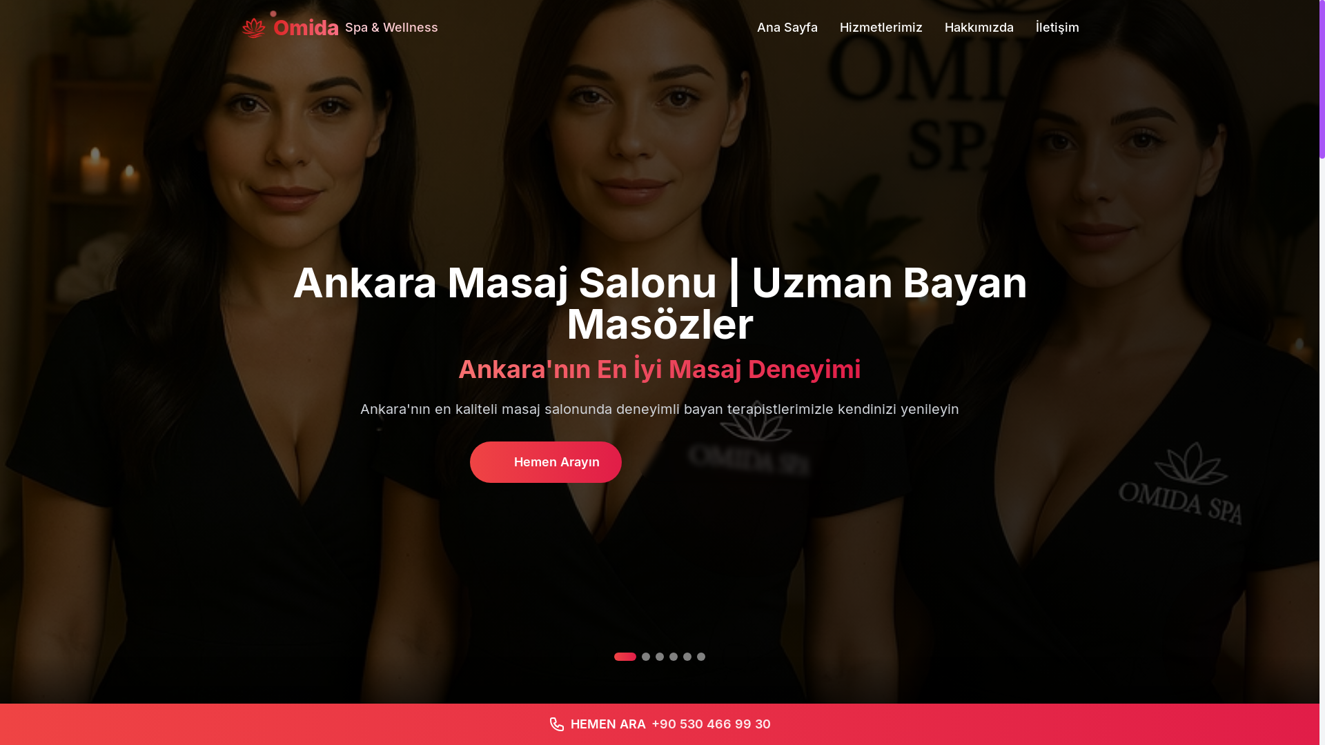 website screenshot of https://omidavipspa.com/