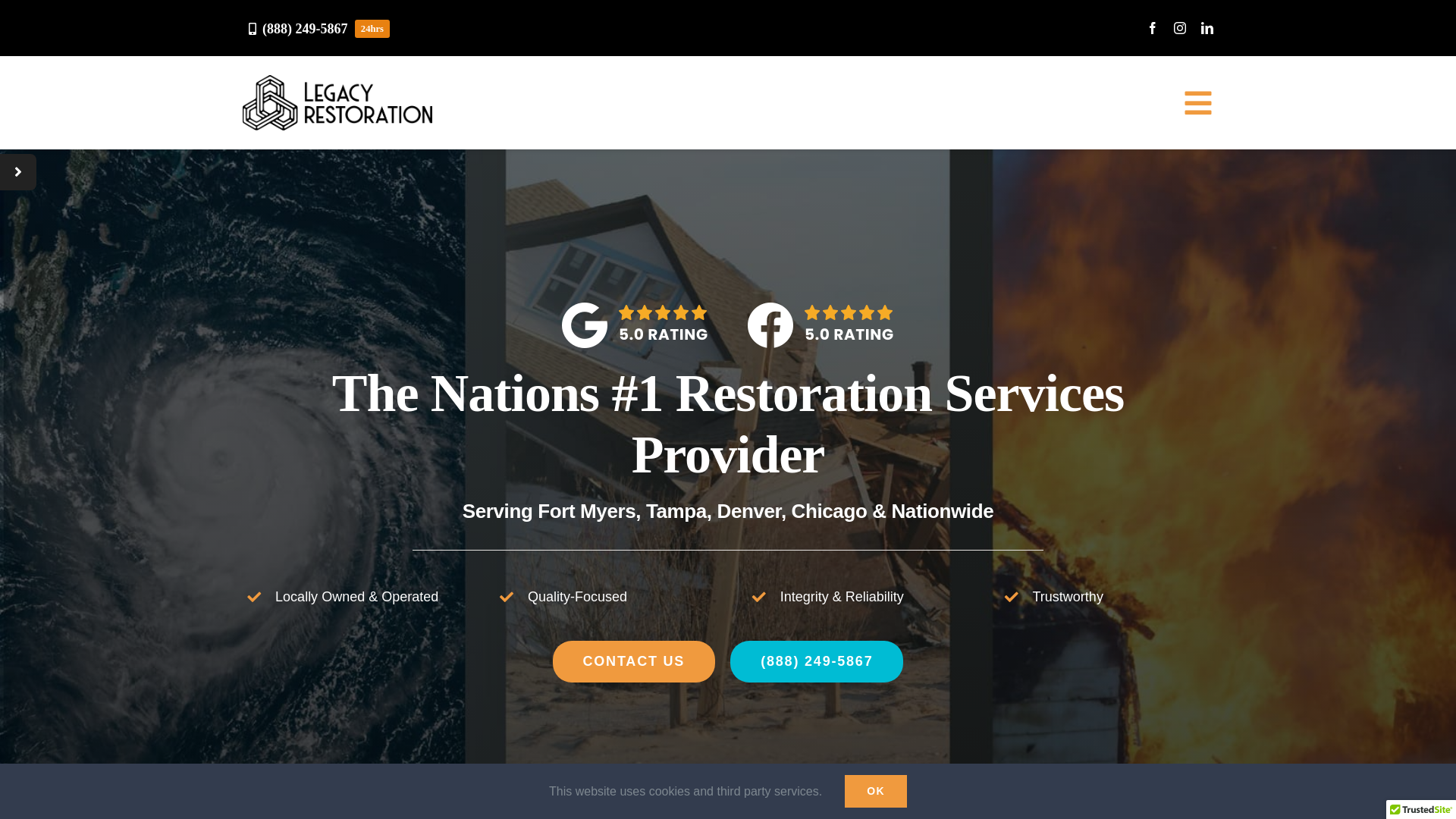 website screenshot of https://legacyrestorationpage.com