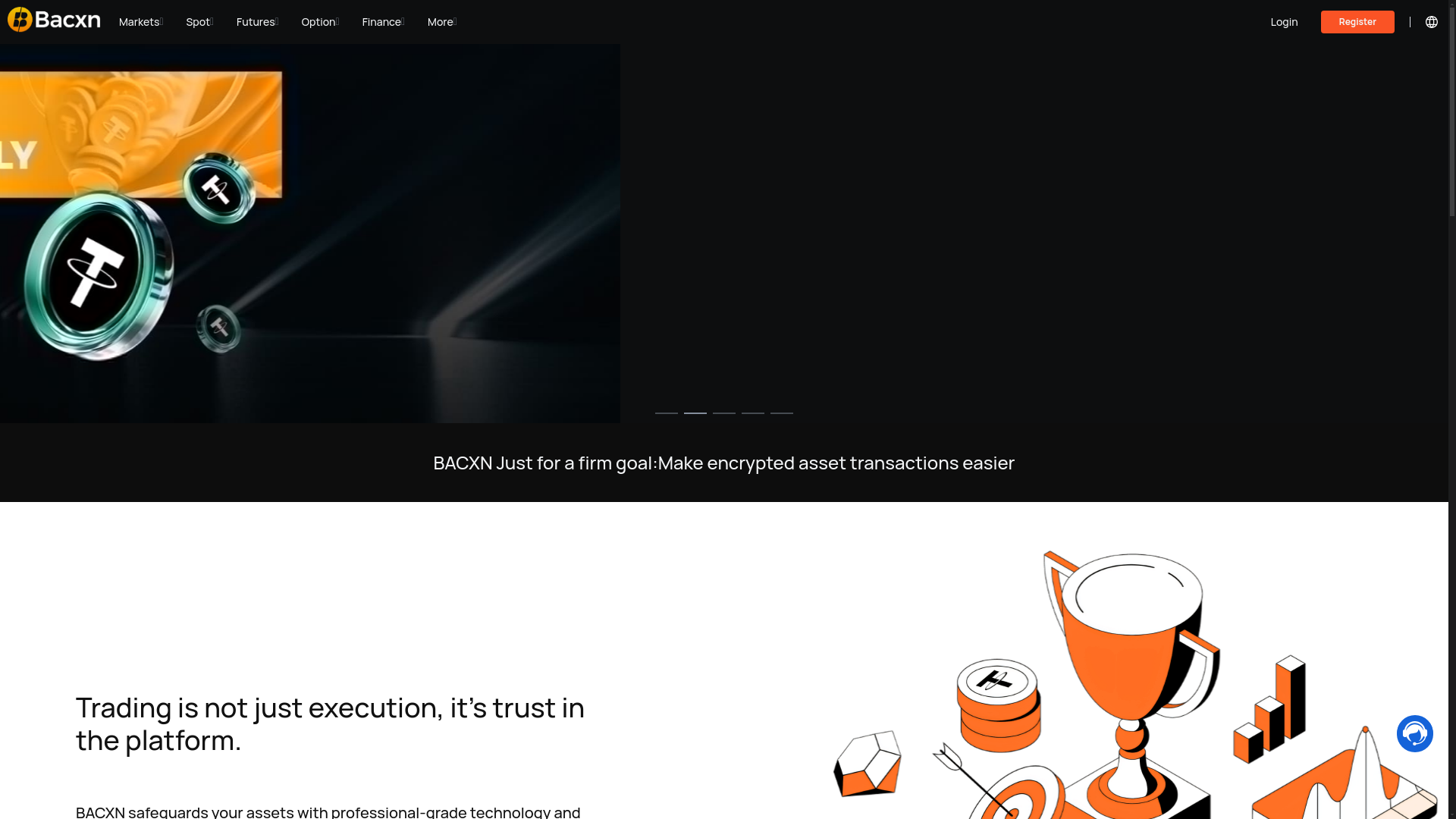 website screenshot of https://baxcncp.com/