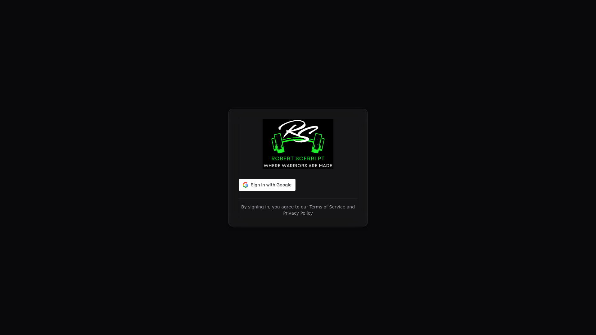 website screenshot of https://rscoaching.fit/