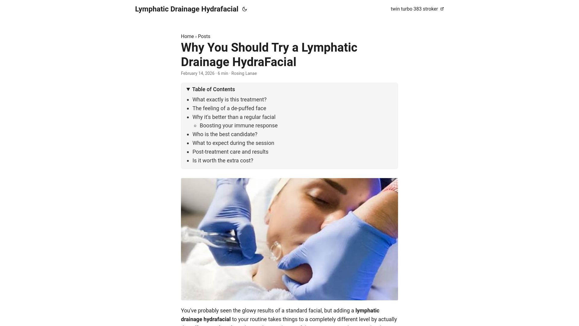 website screenshot of https://lymphatic-drainage-hydrafacial.pages.dev/