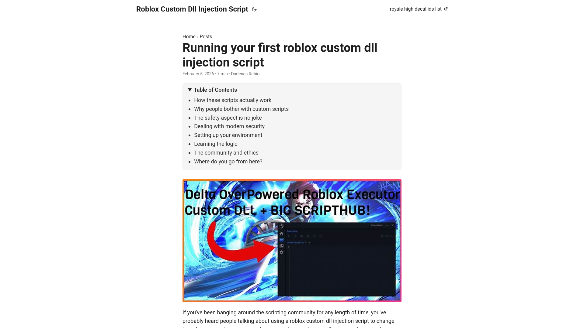 website screenshot of https://roblox-custom-dll-injection-script.pages.dev/
