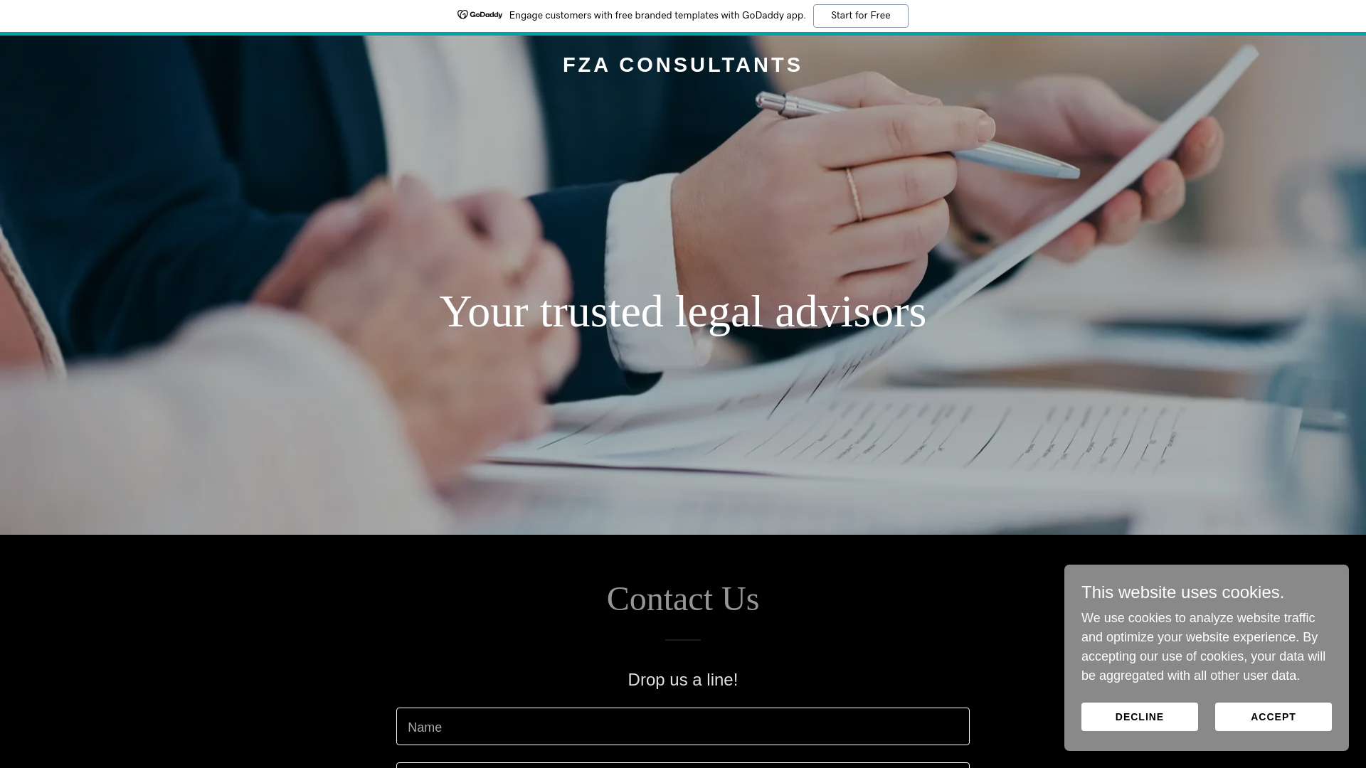 website screenshot of https://fzaconsultants.co.uk/