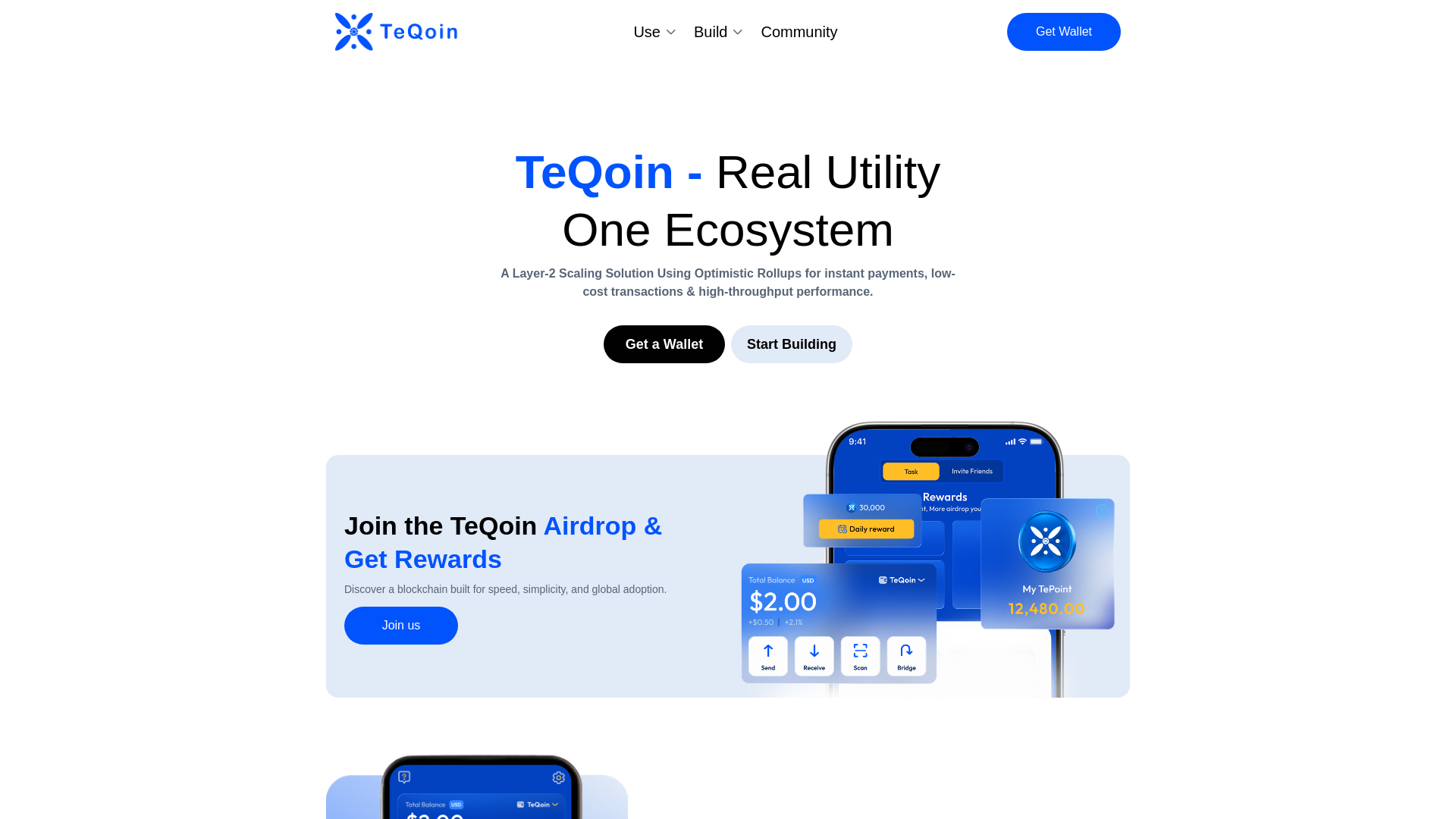 website screenshot of https://teqoinhome.pages.dev/