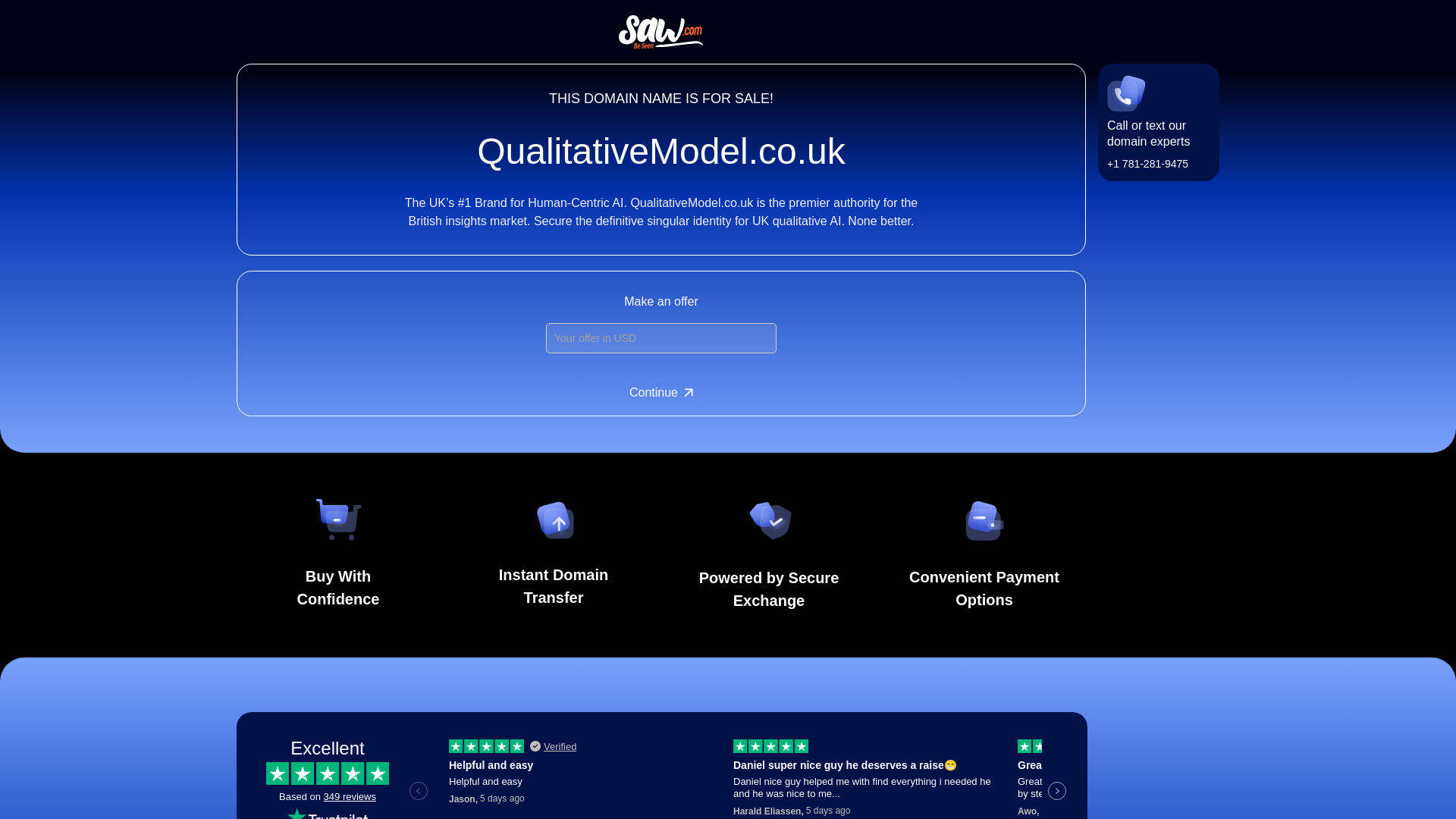 website screenshot of https://qualitativemodel.co.uk