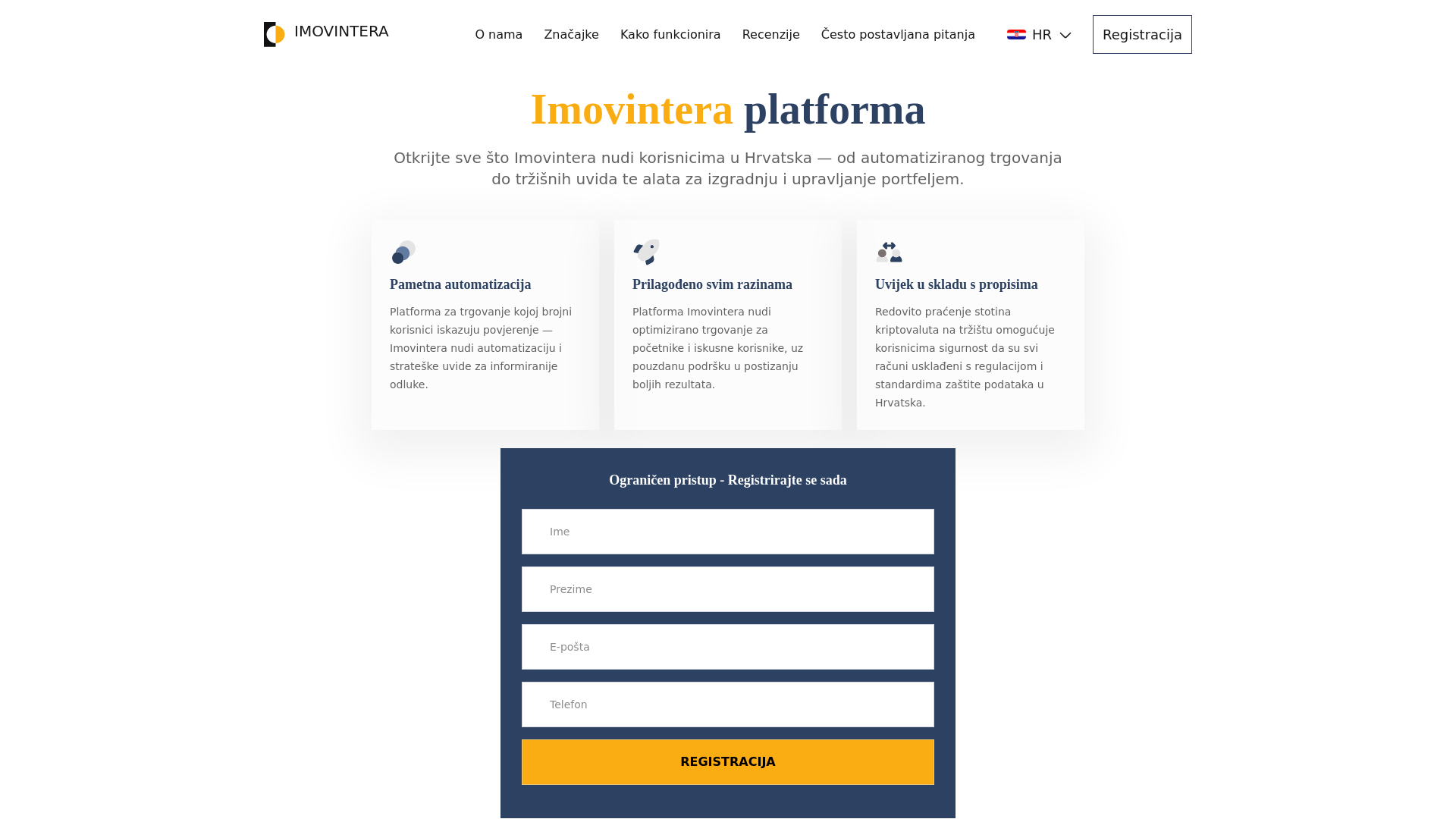 website screenshot of https://imovintera.com/