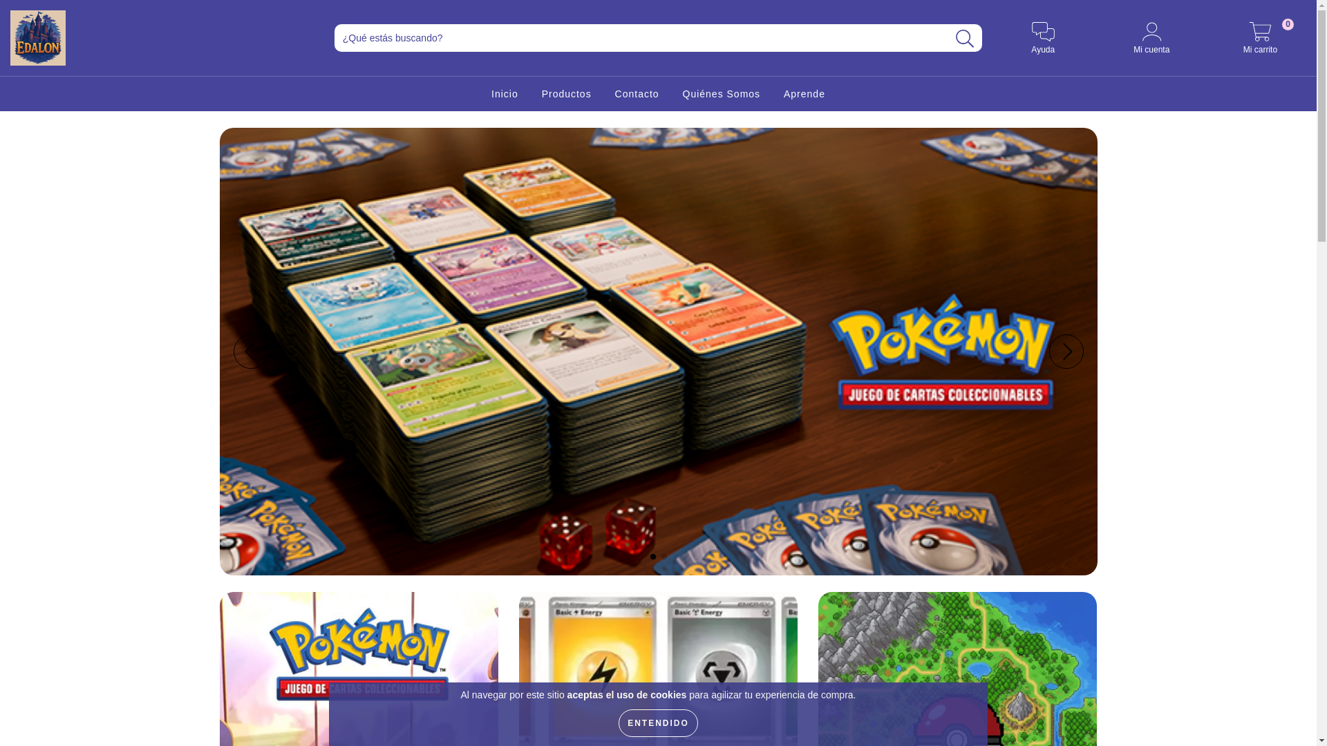 website screenshot of https://edalon-tcg.cl/
