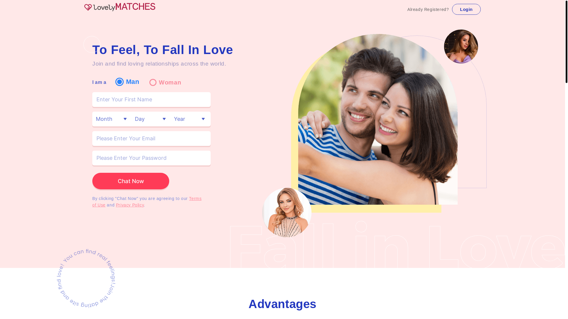 website screenshot of https://onlinelovematches.icu/