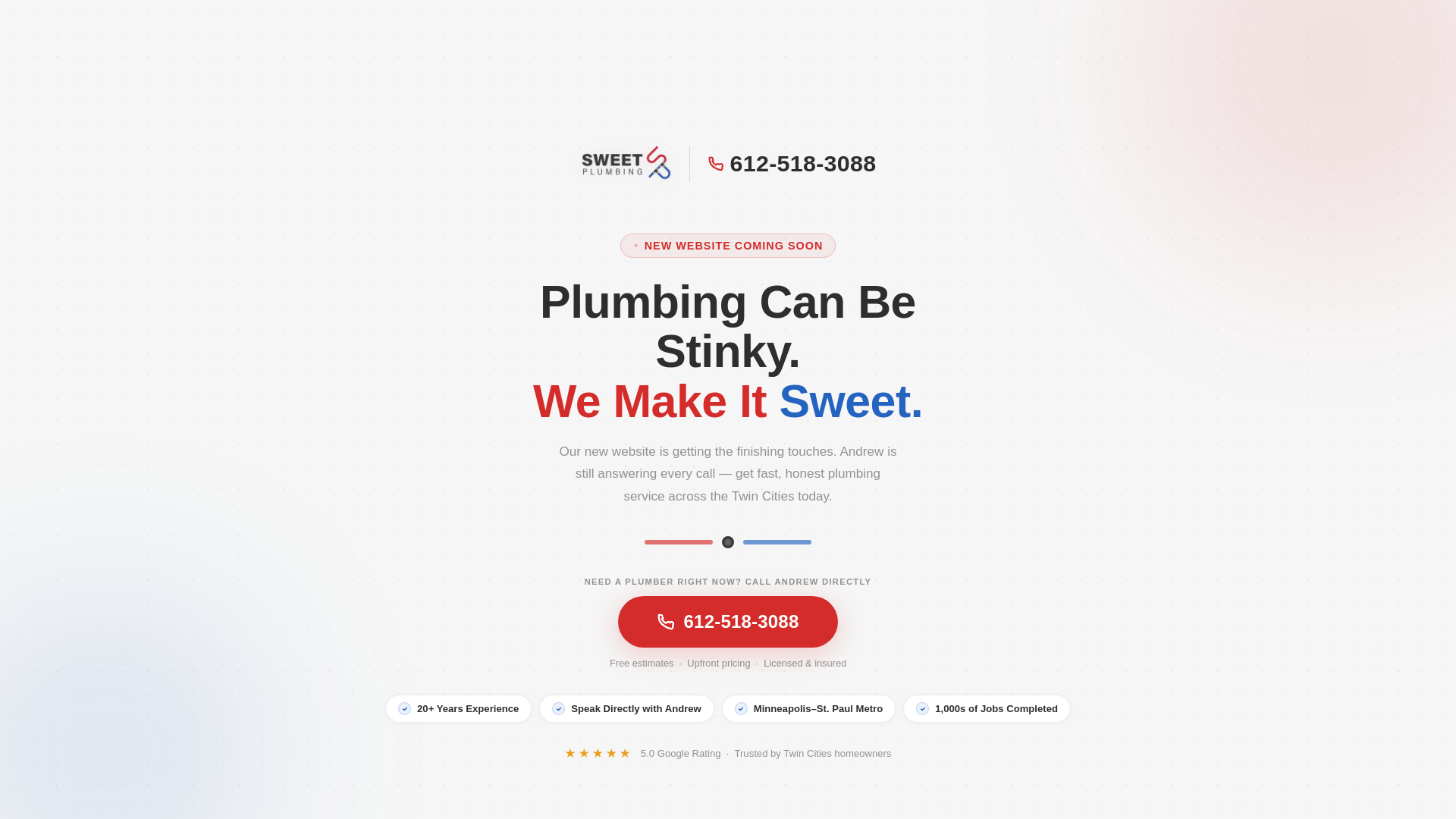 website screenshot of https://sweet-plumbing.com