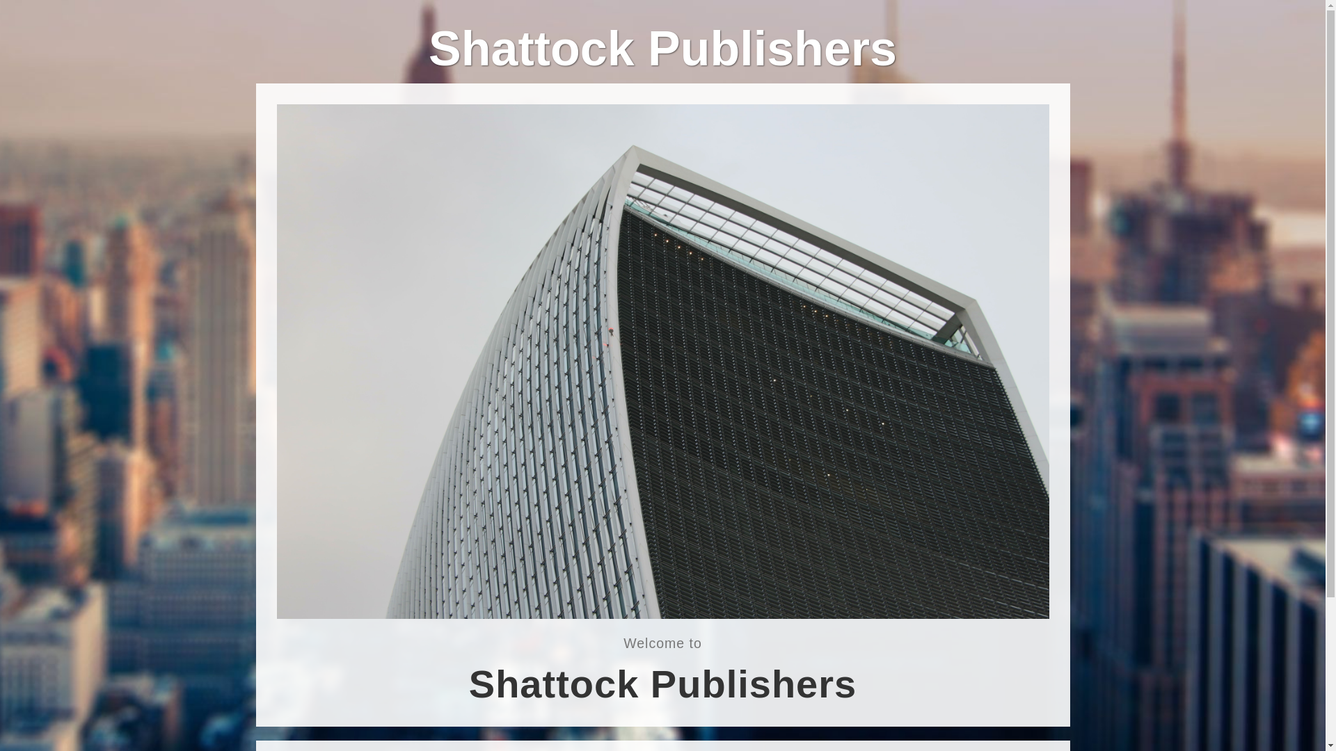 website screenshot of https://shattockpublishers.com/