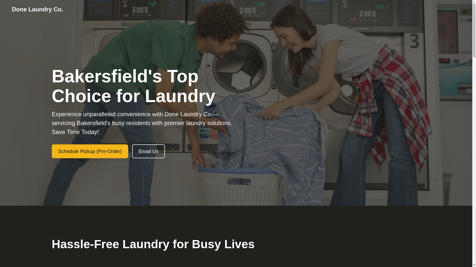 website screenshot of https://donelaundry.co/