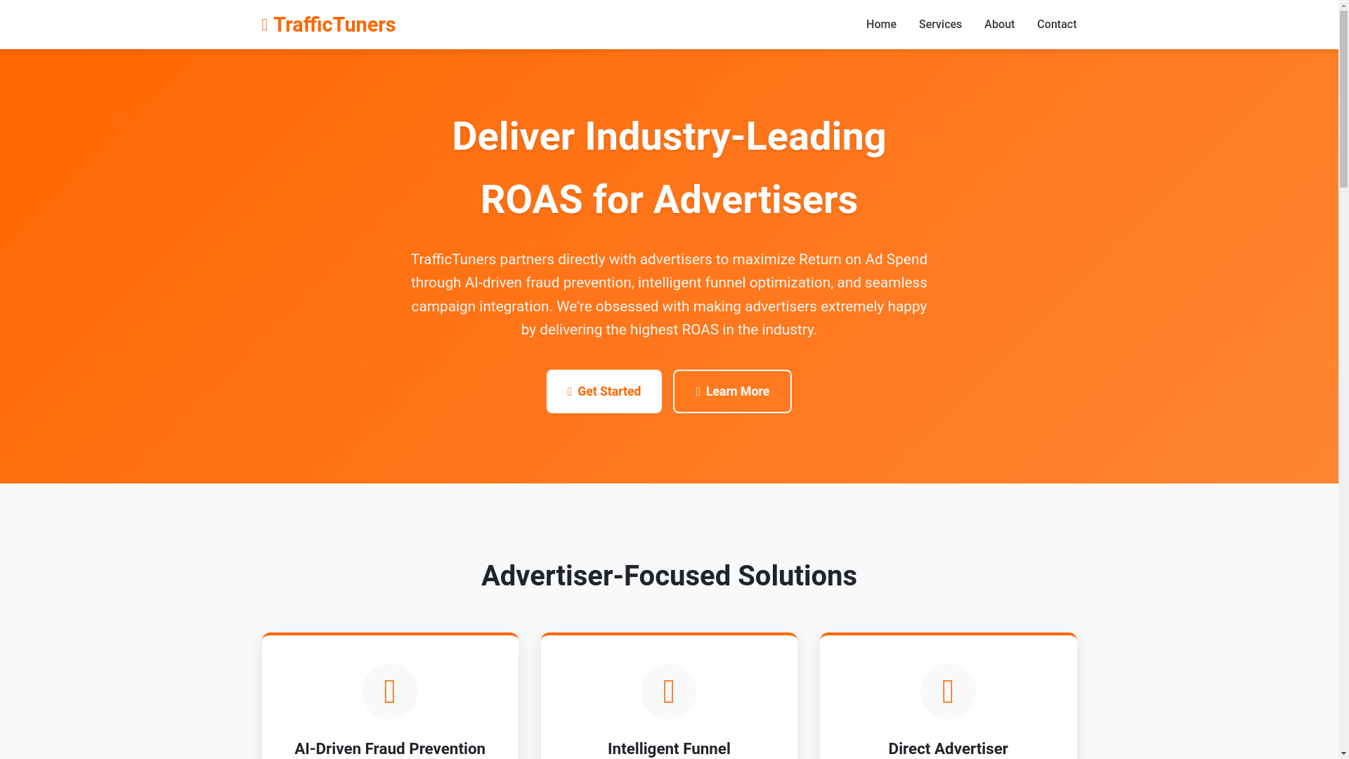 website screenshot of https://traffictuners.pages.dev/