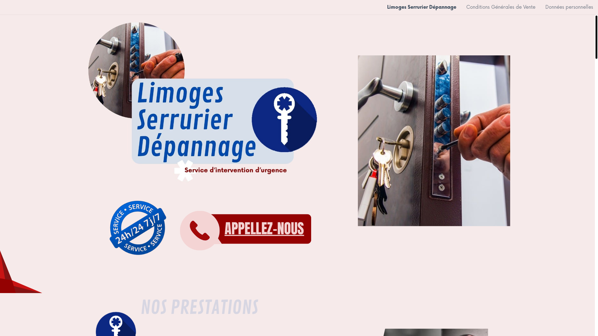 website screenshot of https://limoges-serrurier.com/