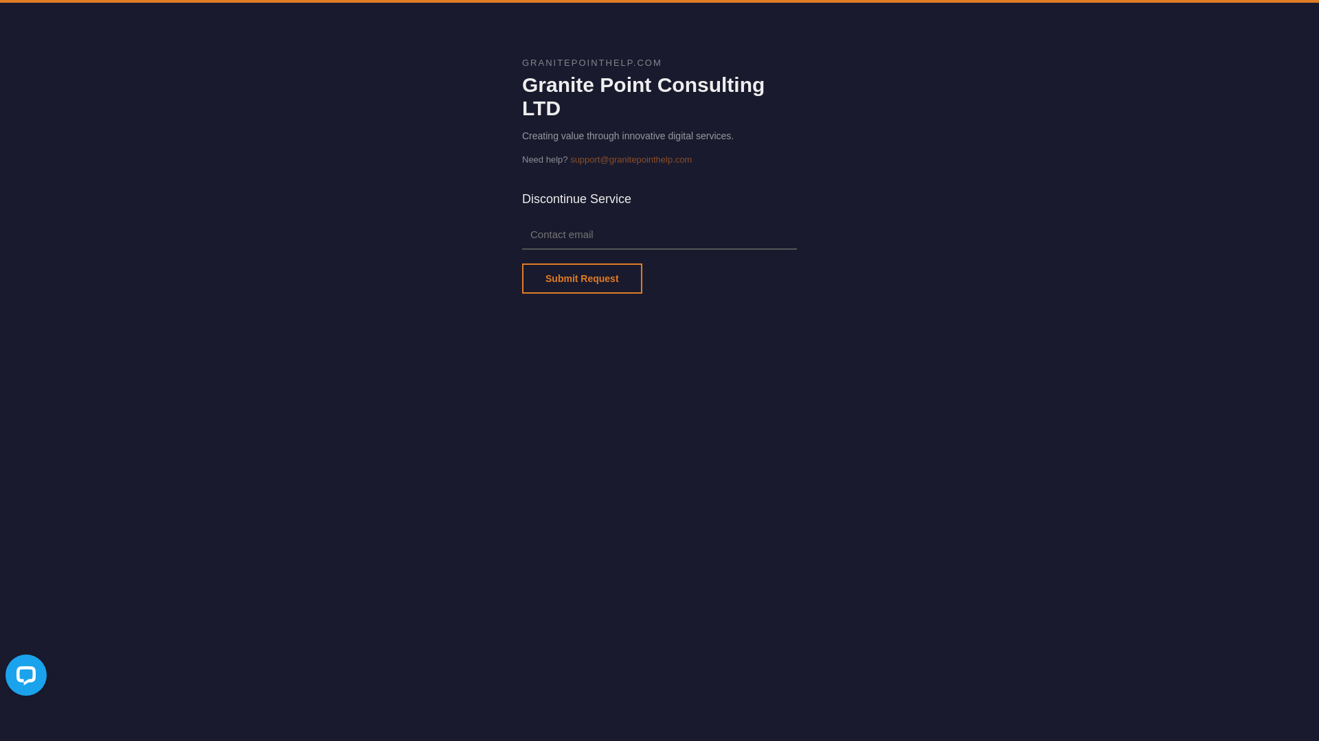 website screenshot of https://granitepointhelp.com
