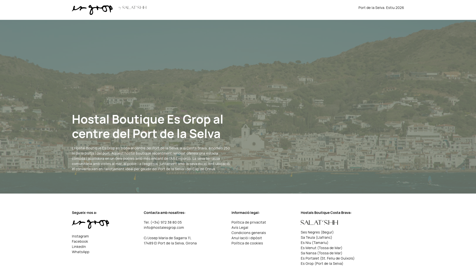 website screenshot of https://hostalesgrop.com