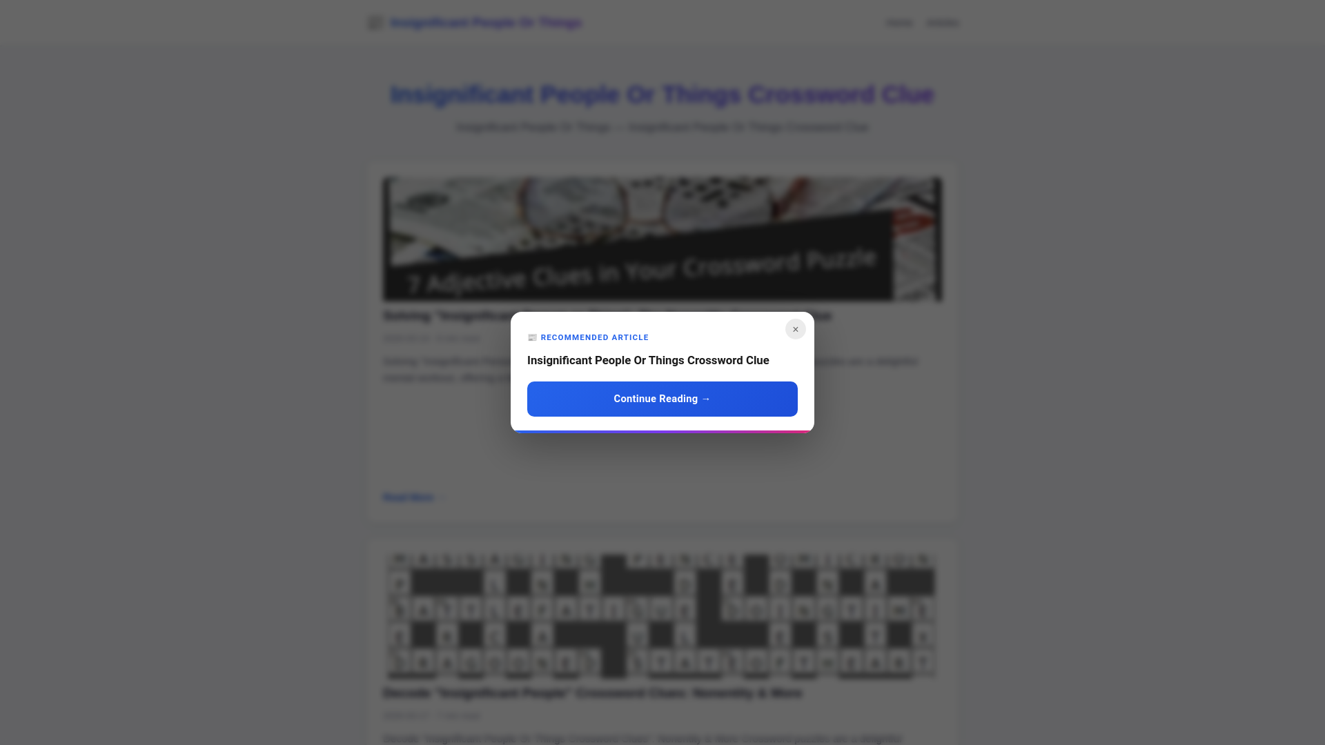 website screenshot of https://insignificant-people-or-things-crossword-clue.pages.dev/