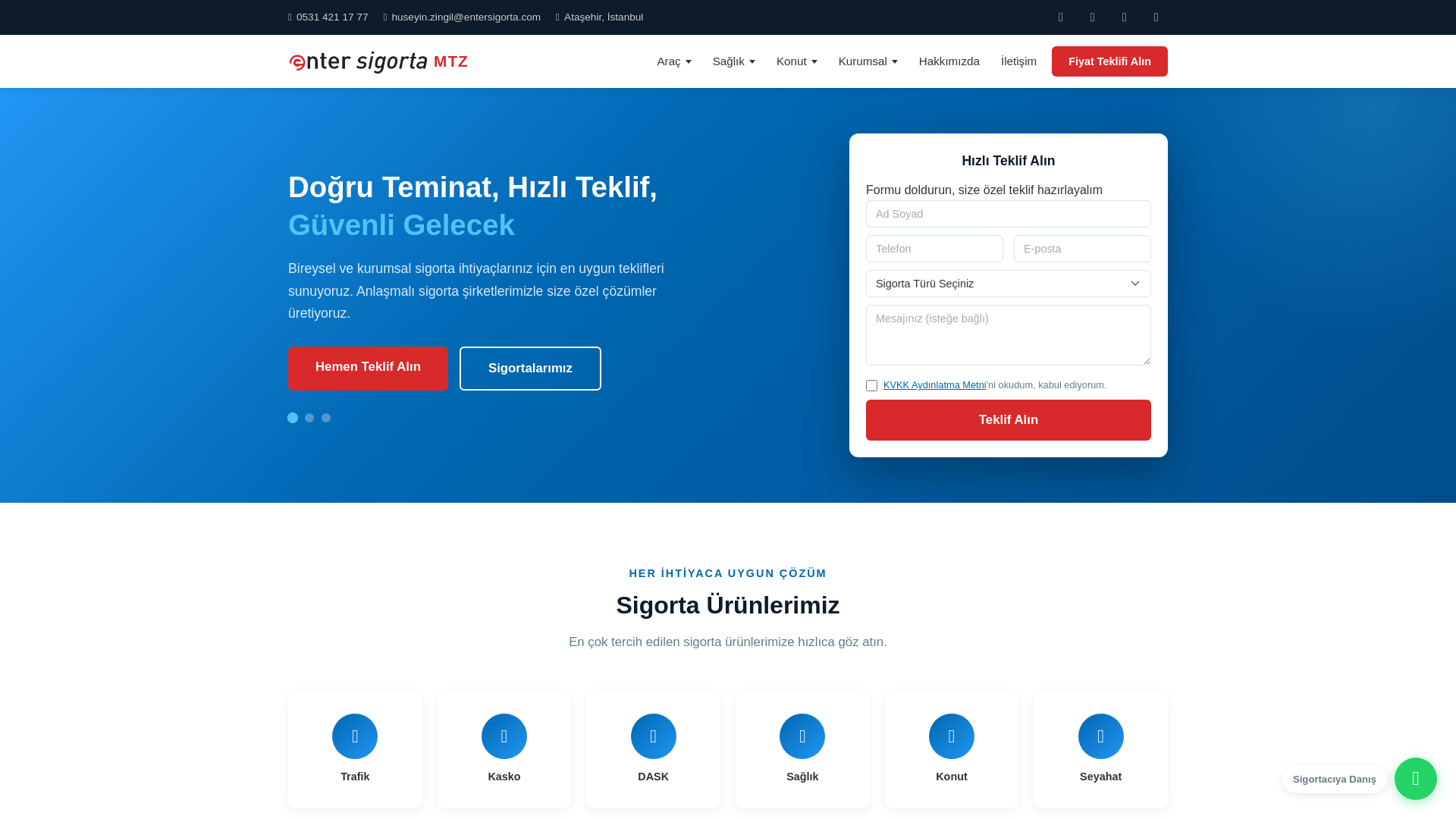 website screenshot of https://entersigortamtz.com