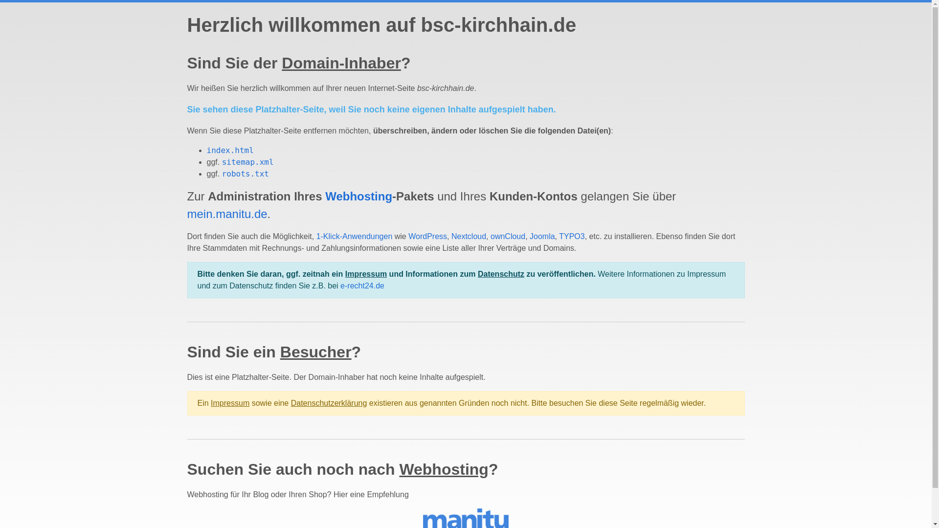 website screenshot of https://bsc-kirchhain.de/