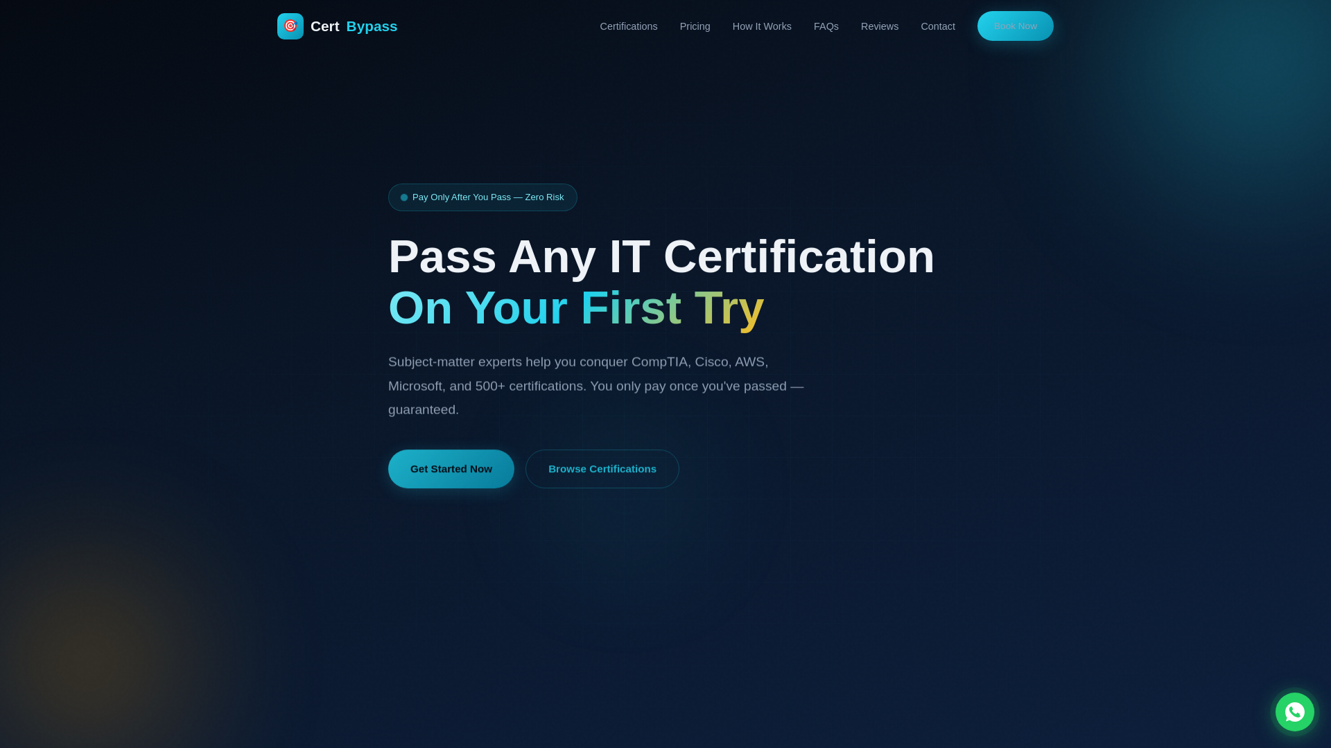 website screenshot of https://certbypass.com