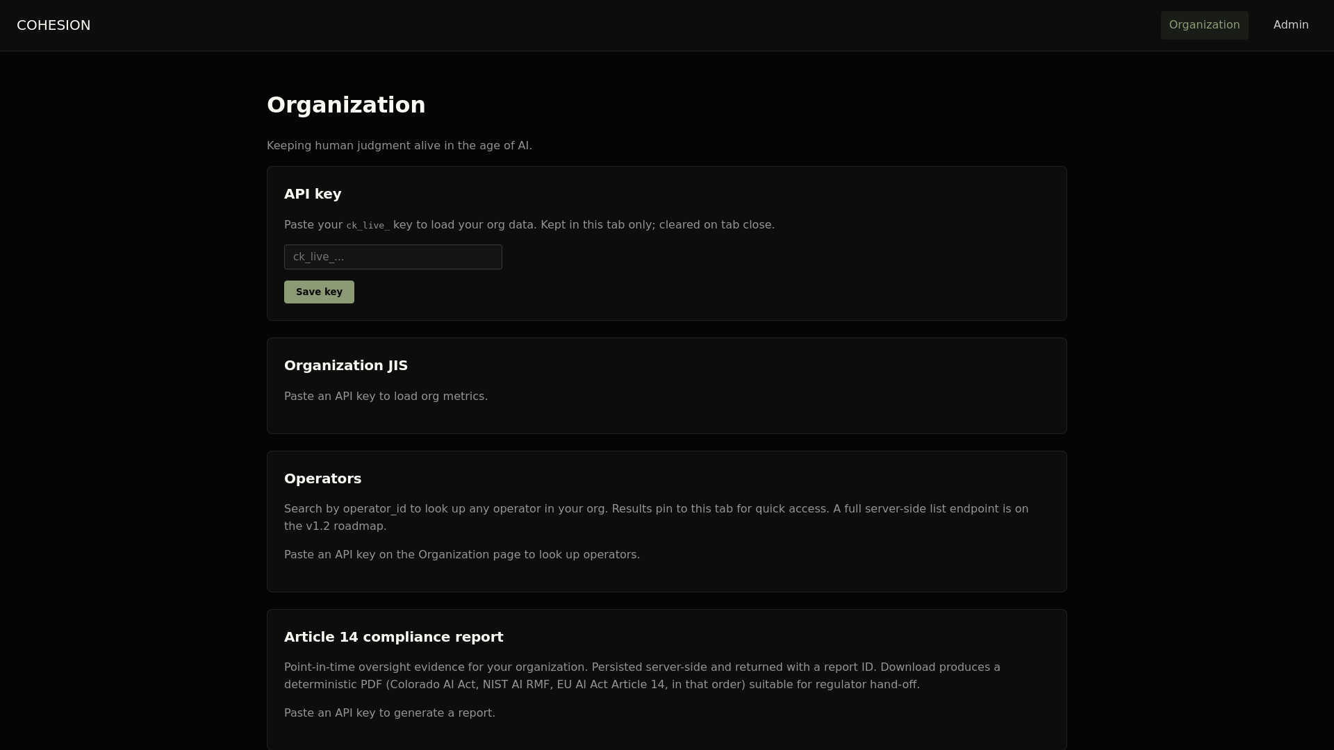 website screenshot of https://cohesion-dashboard.pages.dev/