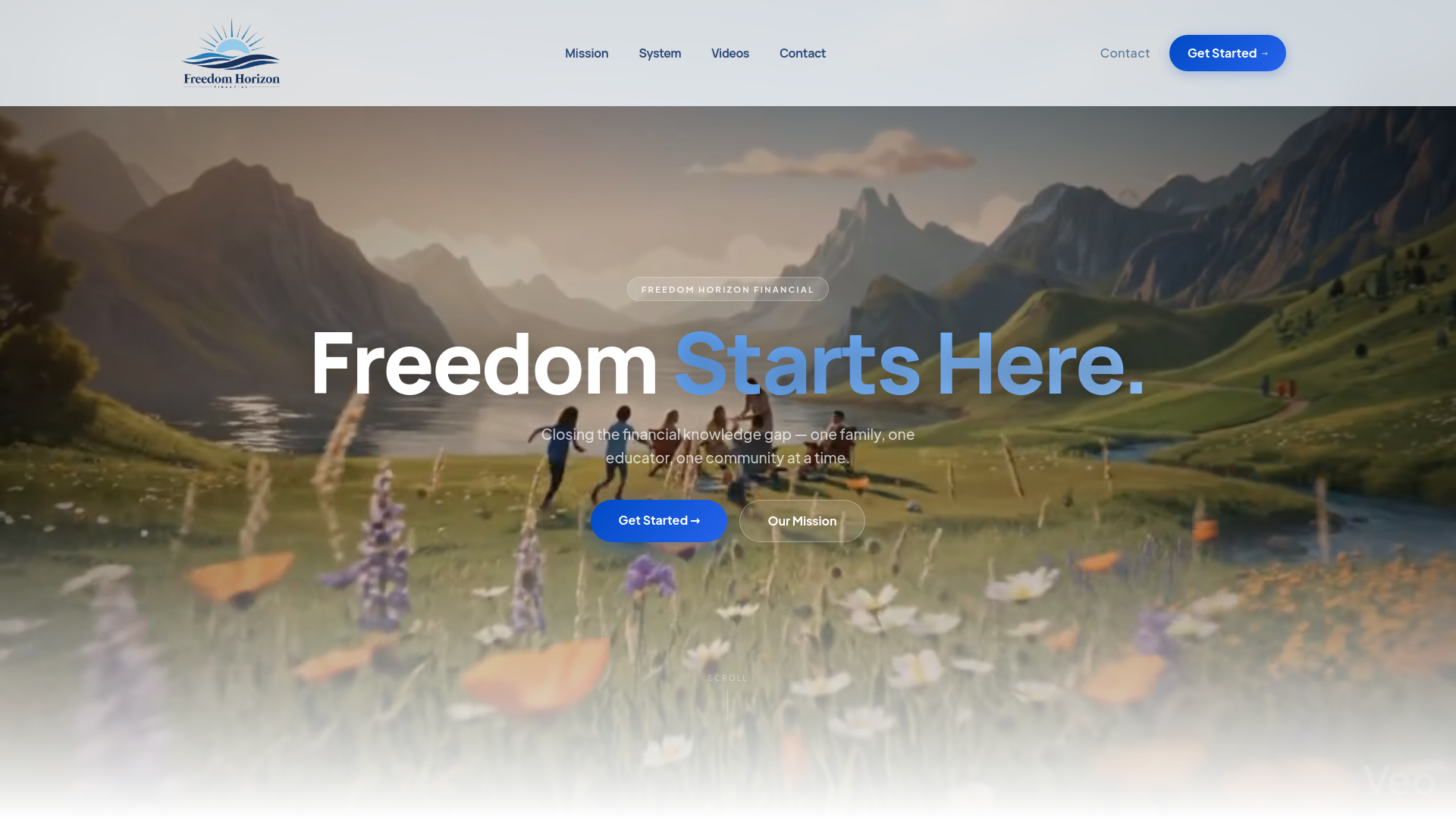 website screenshot of https://freedomfinancialhorizon.com/