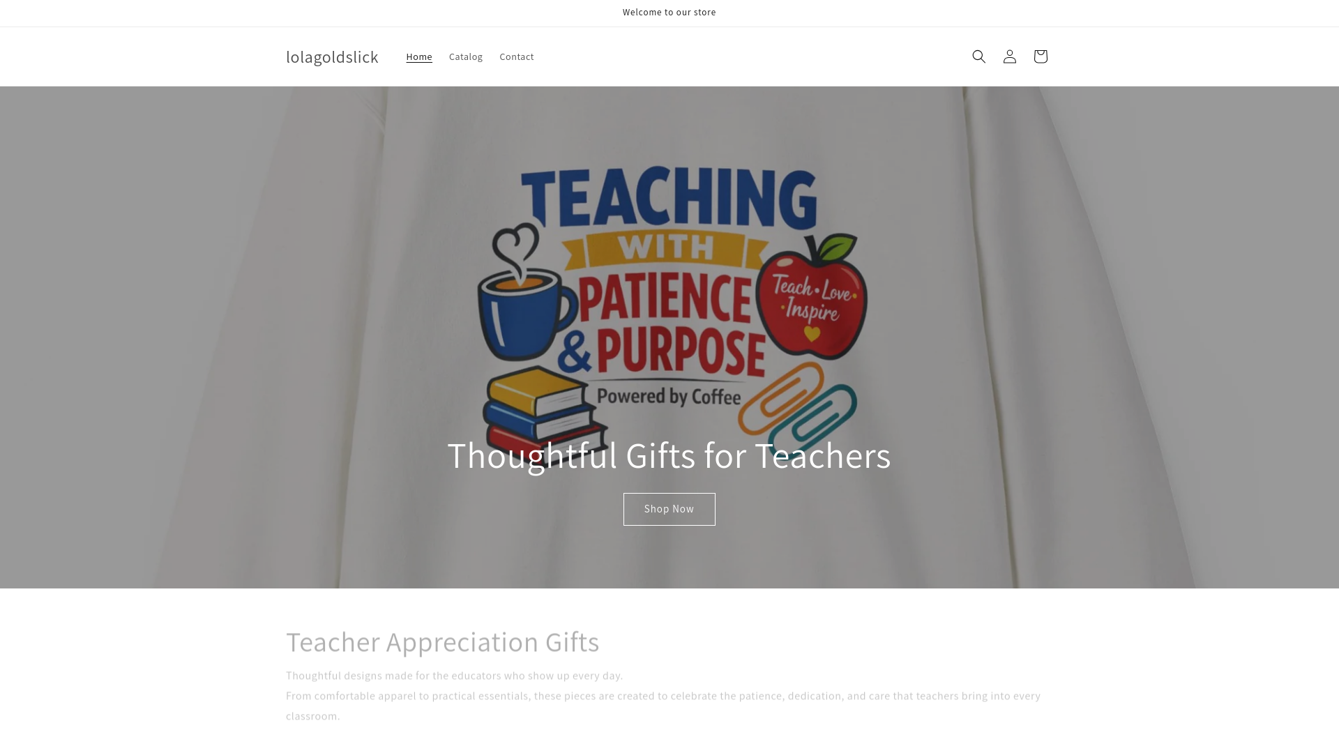 website screenshot of https://lolagoldslick.com/