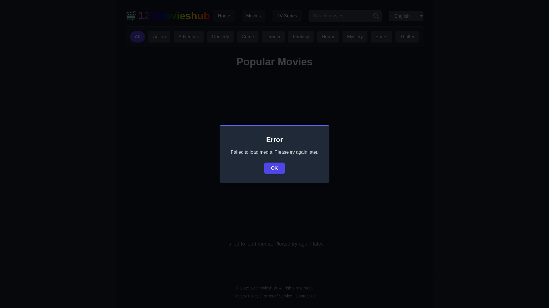 website screenshot of https://123movieshub-us.pages.dev/