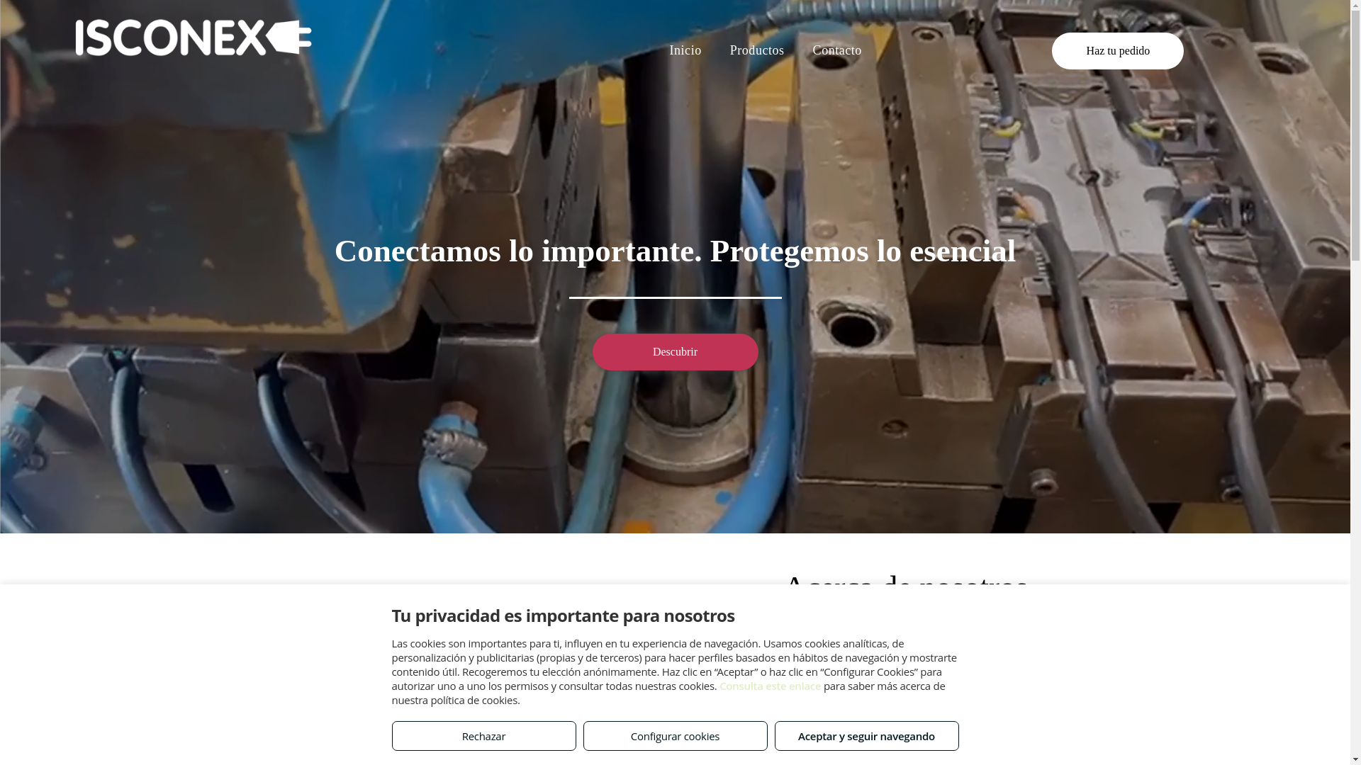website screenshot of https://isconex.es/