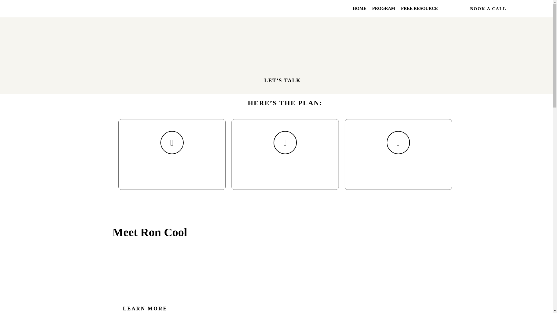 website screenshot of https://roncoolcoaching.com/