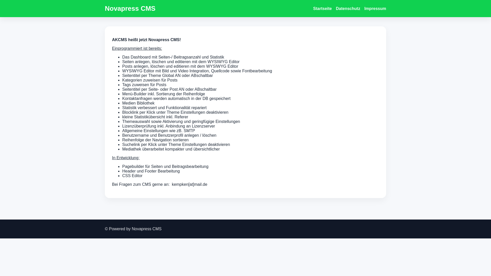 website screenshot of https://novapress.cloud/