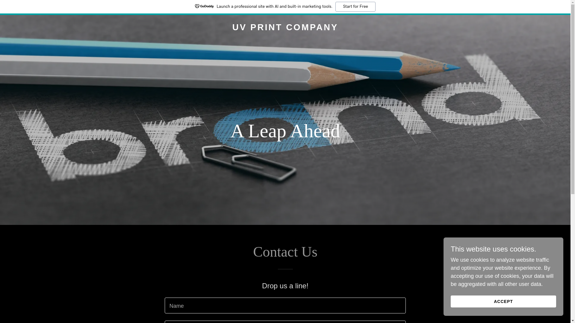 website screenshot of https://uvprintcompany.com/