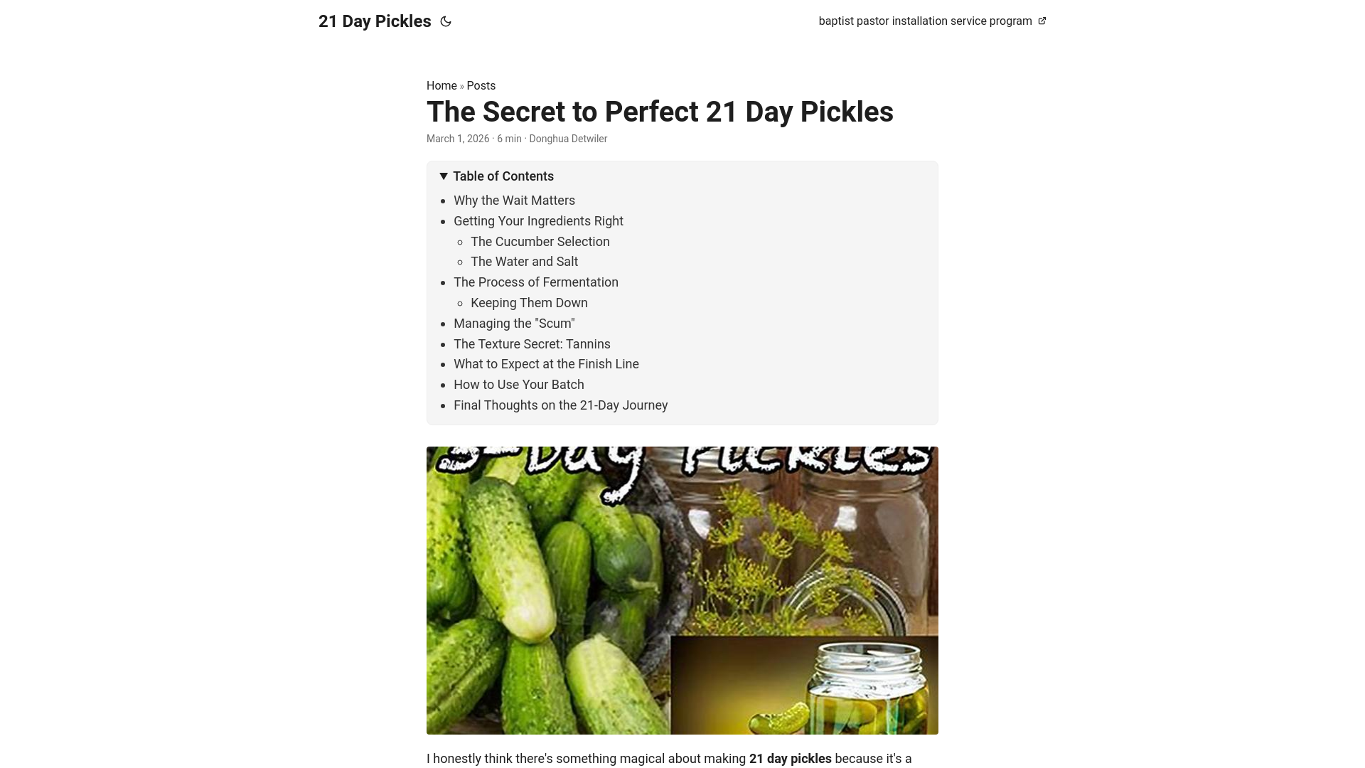 website screenshot of https://21-day-pickles.pages.dev/