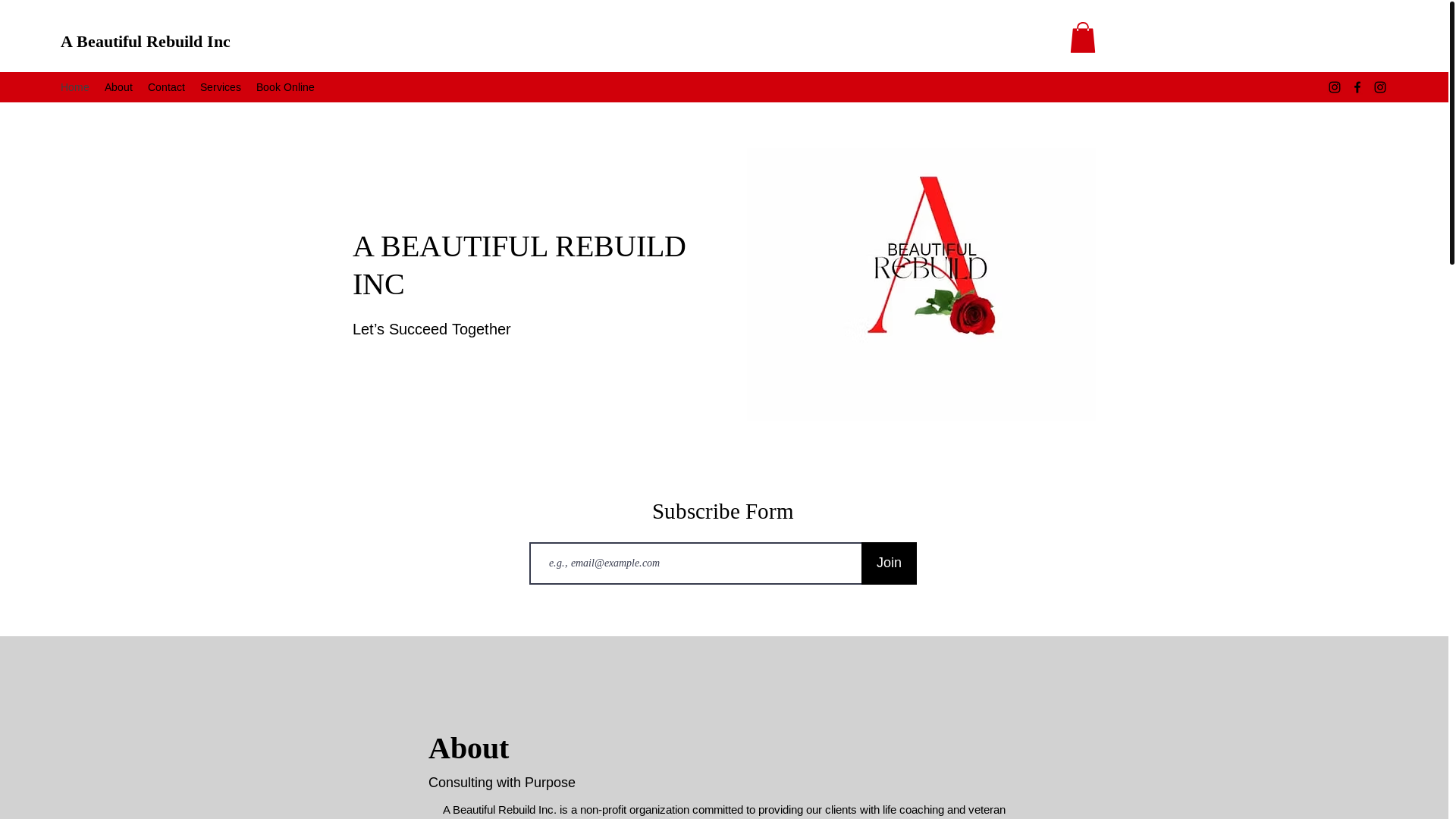 website screenshot of https://abeautifulrebuild.xyz/