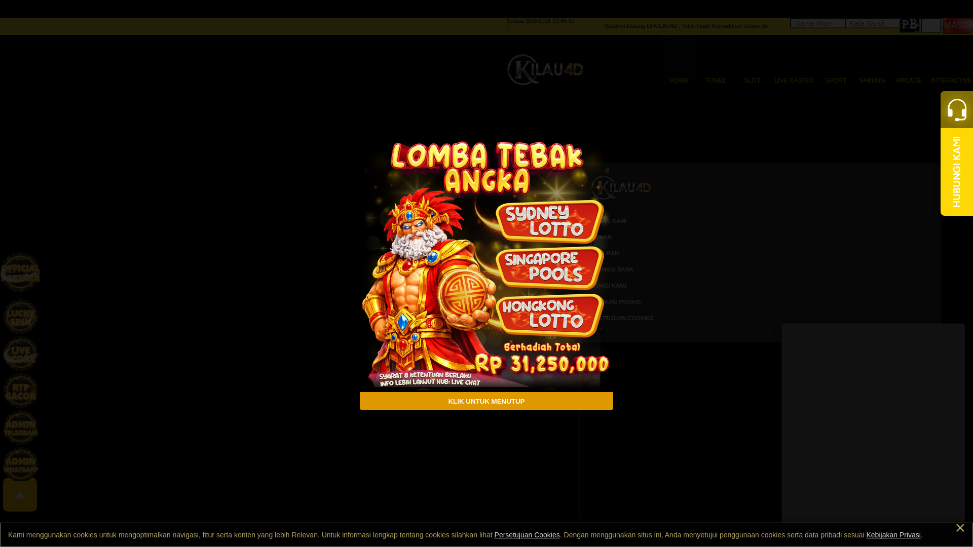 website screenshot of https://kilau4dku.com/