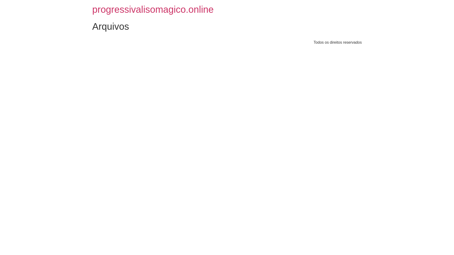 website screenshot of https://progressivalisomagico.online/