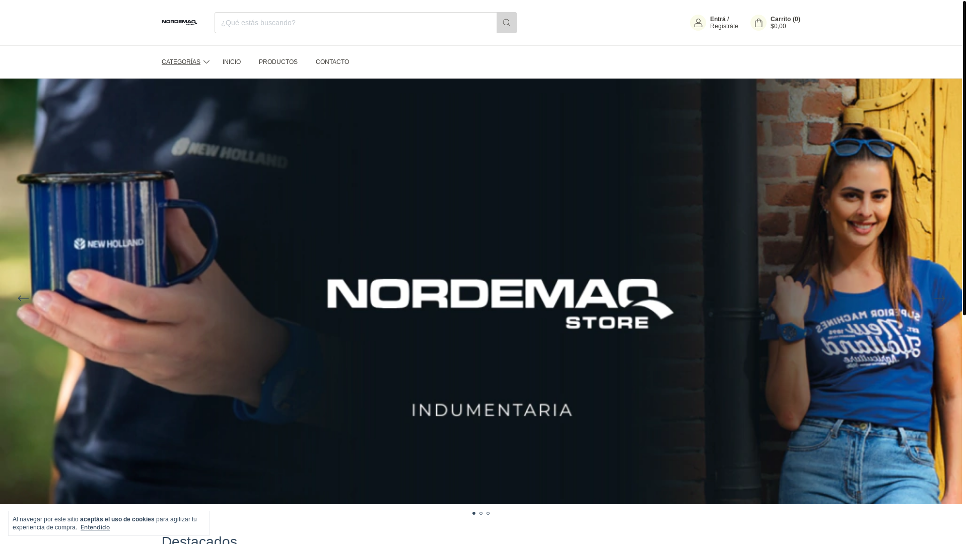website screenshot of https://nordemaqstore.com.ar/