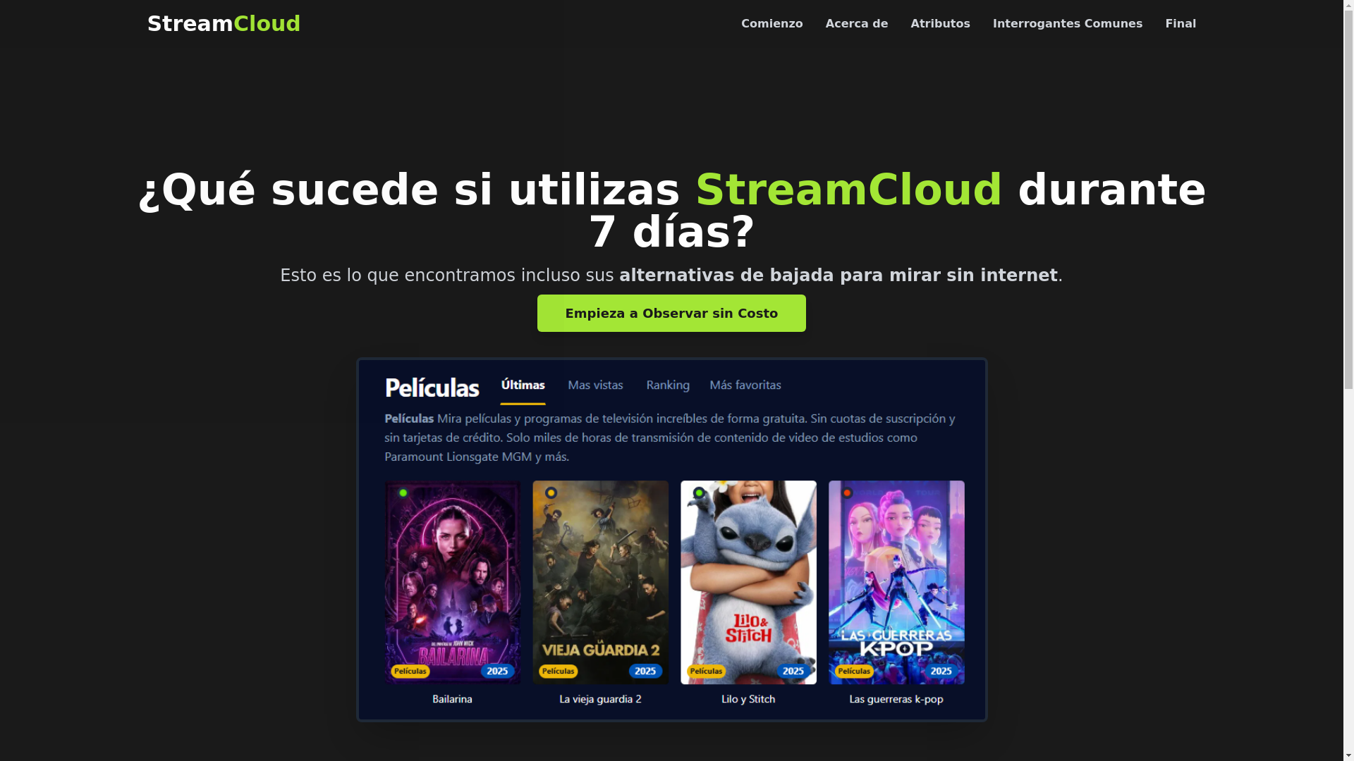 website screenshot of https://streamcloud-77e6.pages.dev/