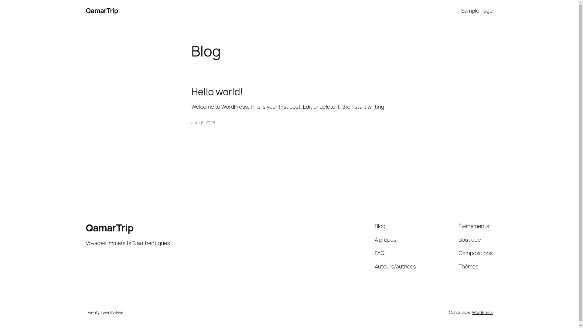 website screenshot of https://qamartrip.com/